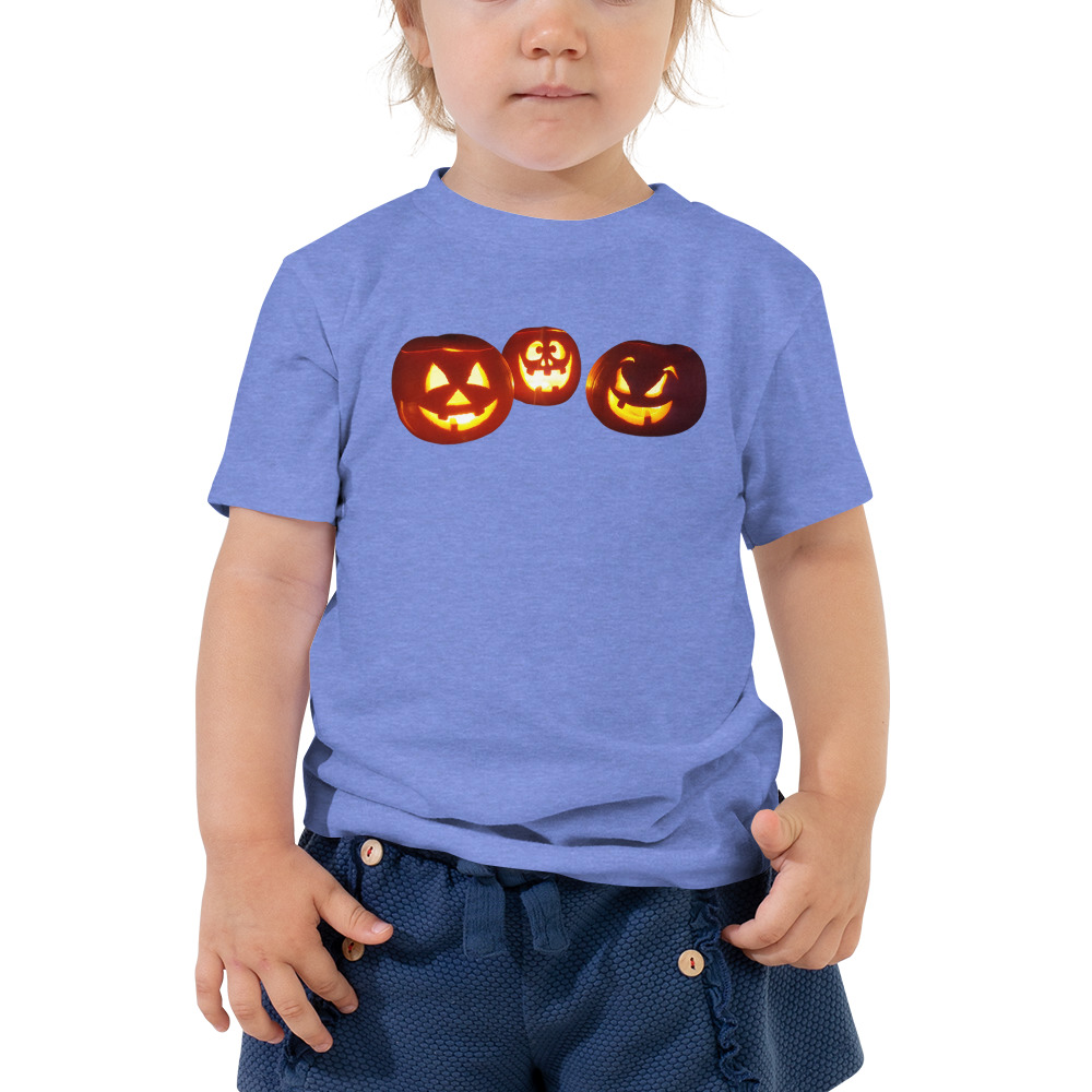 Halloween / Pumpkin /Jack O Lantern Toddler Short Sleeve Tee - Image 3