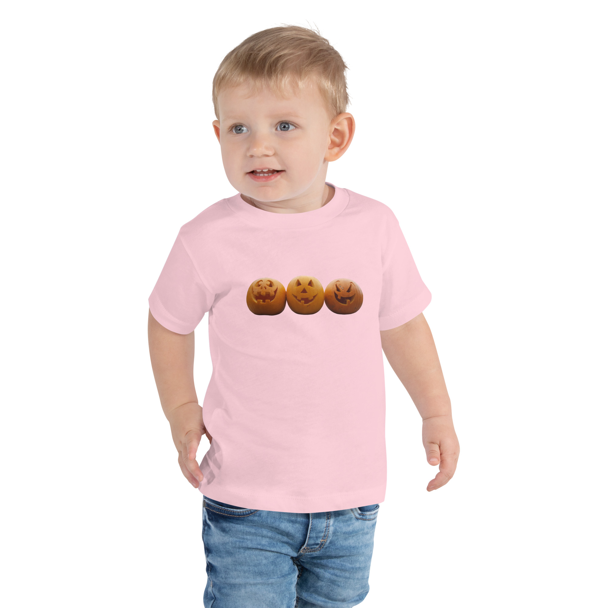 Halloween / Pumpkin / Jack O Lantern Toddler Short Sleeve Tee - Image 4