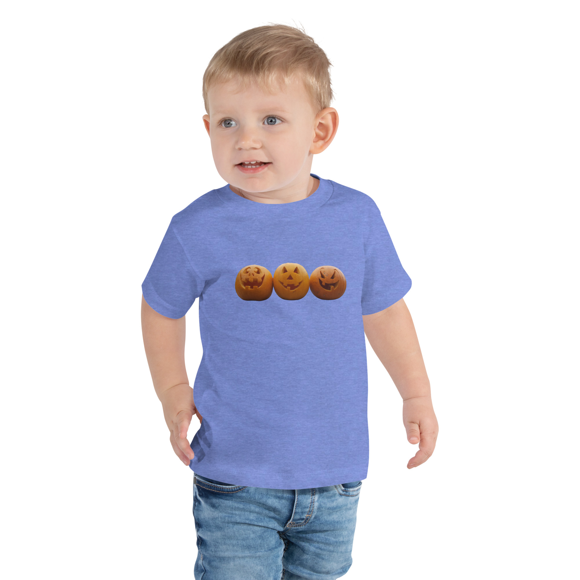 Halloween / Pumpkin / Jack O Lantern Toddler Short Sleeve Tee - Image 3