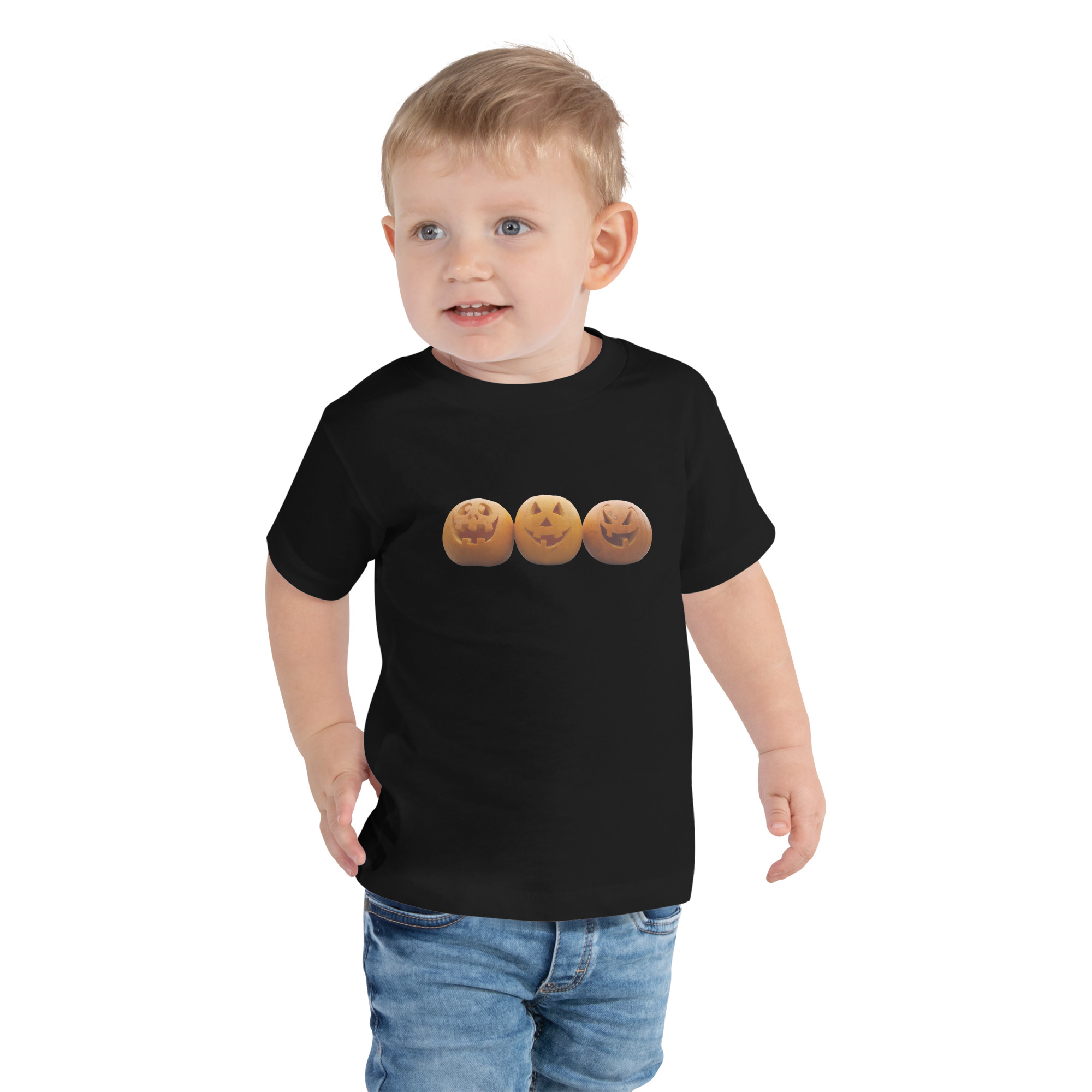 Halloween / Pumpkin / Jack O Lantern Toddler Short Sleeve Tee - Image 2
