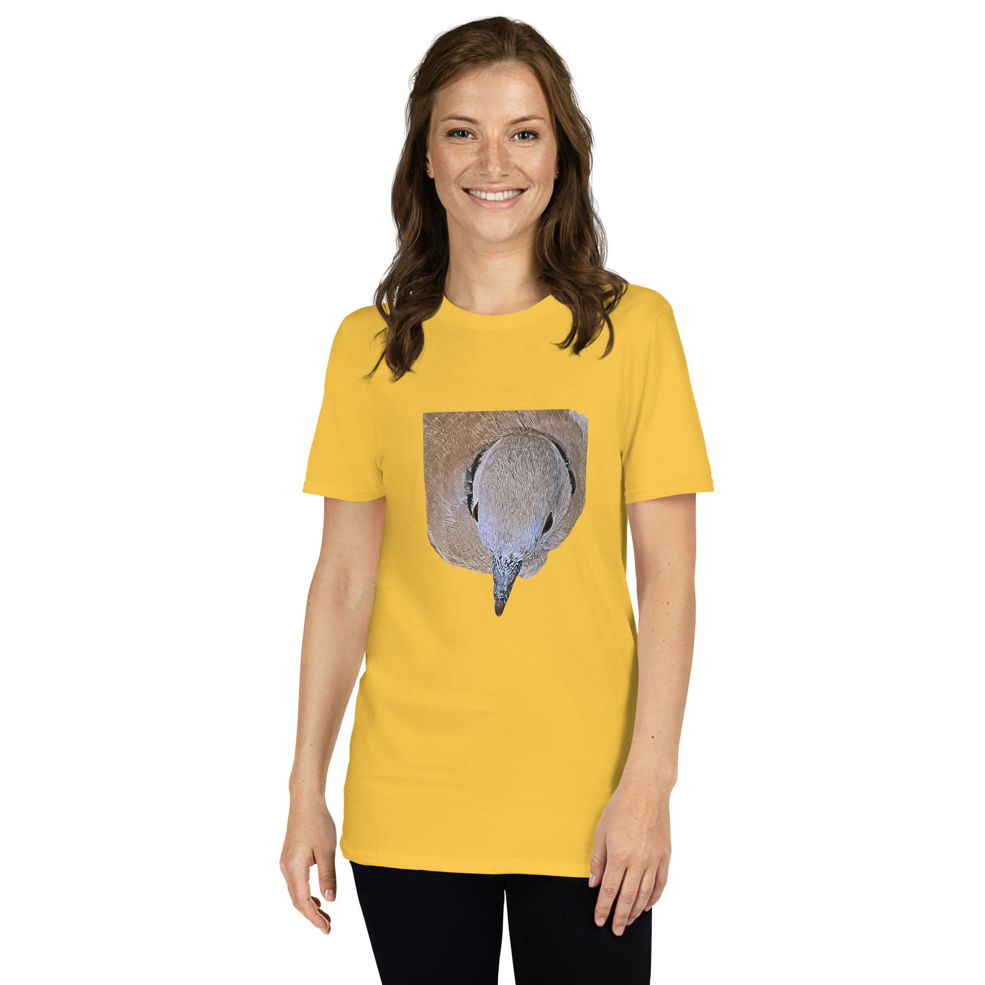 Collared Dove printed on Women's Softstyle T-Shirt - Image 10