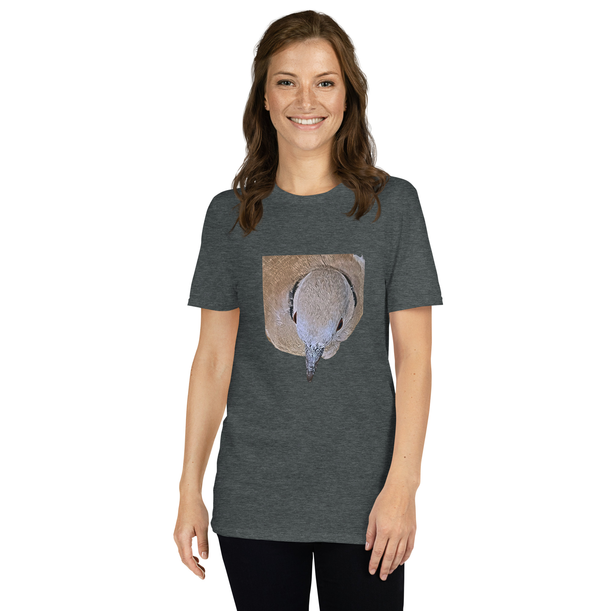 Collared Dove printed on Women's Softstyle T-Shirt - Image 4