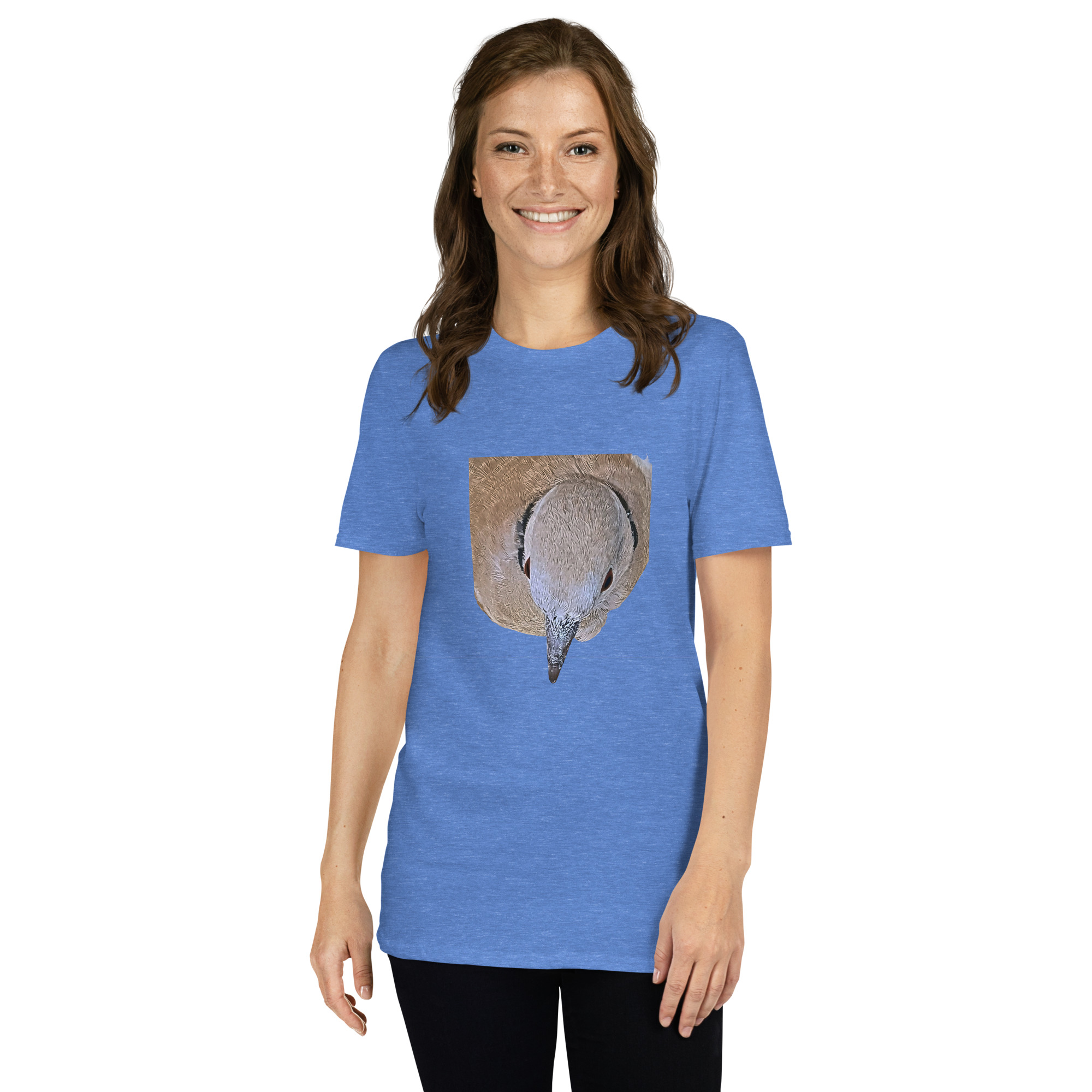 Collared Dove printed on Women's Softstyle T-Shirt - Image 9