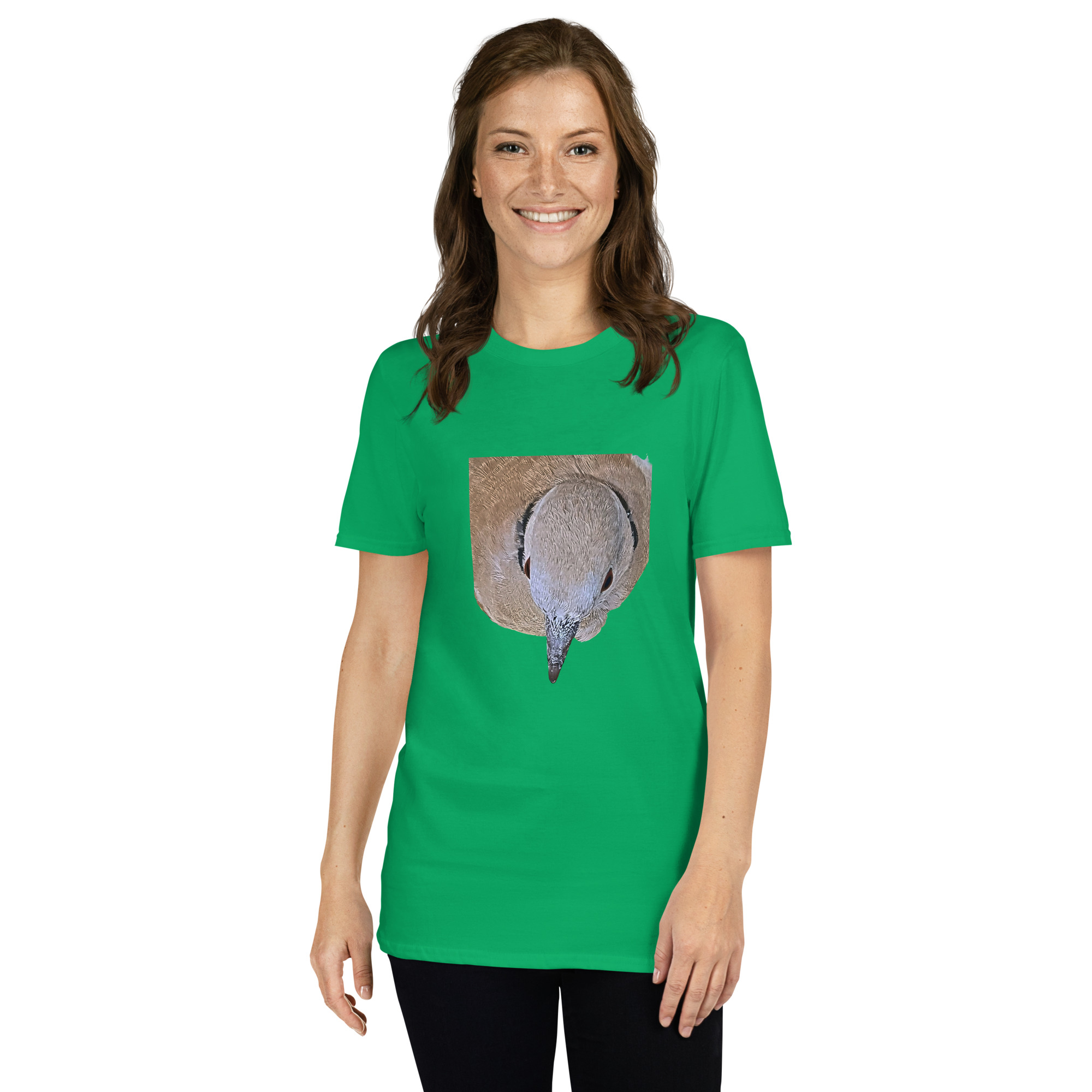 Collared Dove printed on Women's Softstyle T-Shirt - Image 8