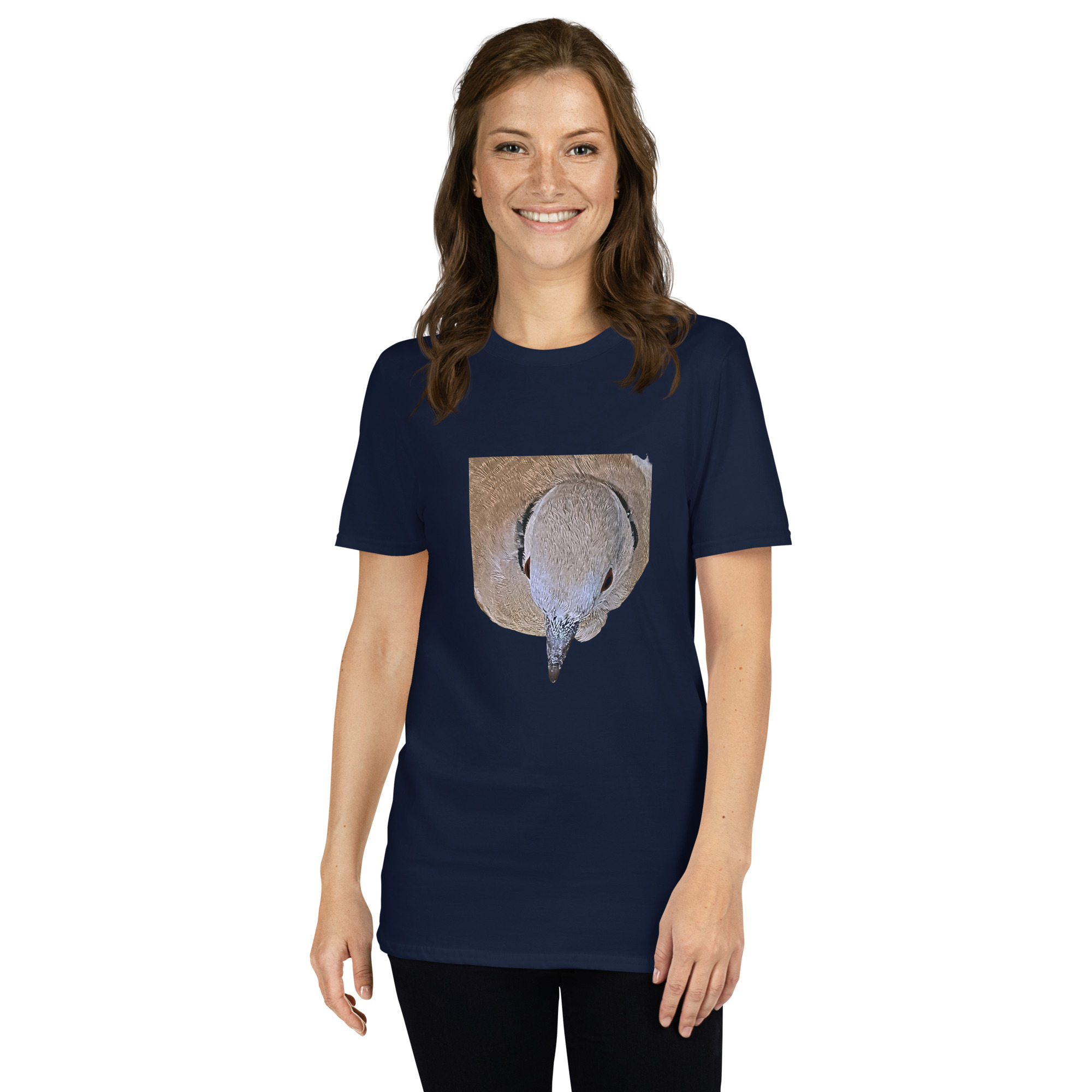 Collared Dove printed on Women's Softstyle T-Shirt - Image 3