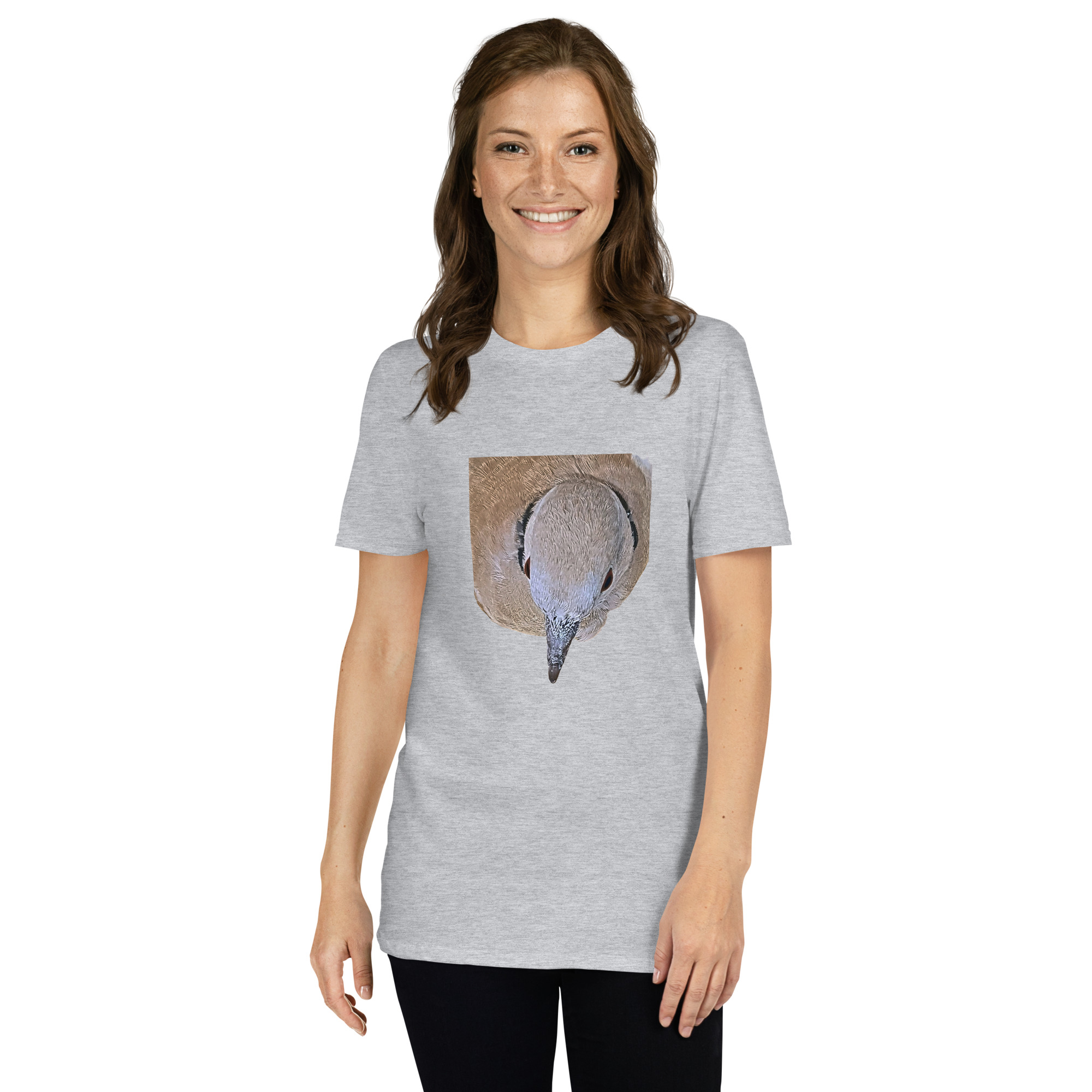 Collared Dove printed on Women's Softstyle T-Shirt - Image 11