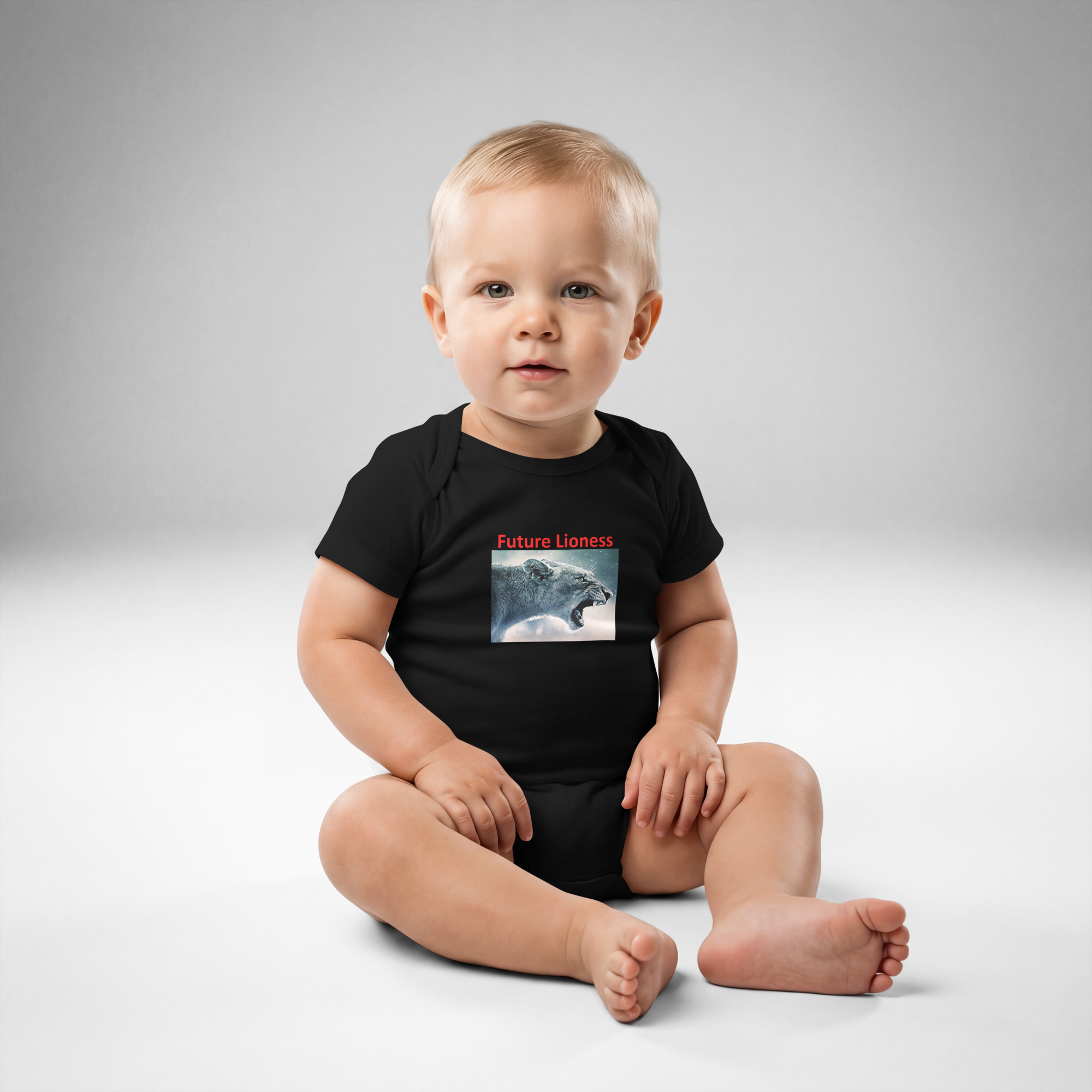 Future Lioness - England's Women's Football Team printed Baby jersey bodysuit - Image 2
