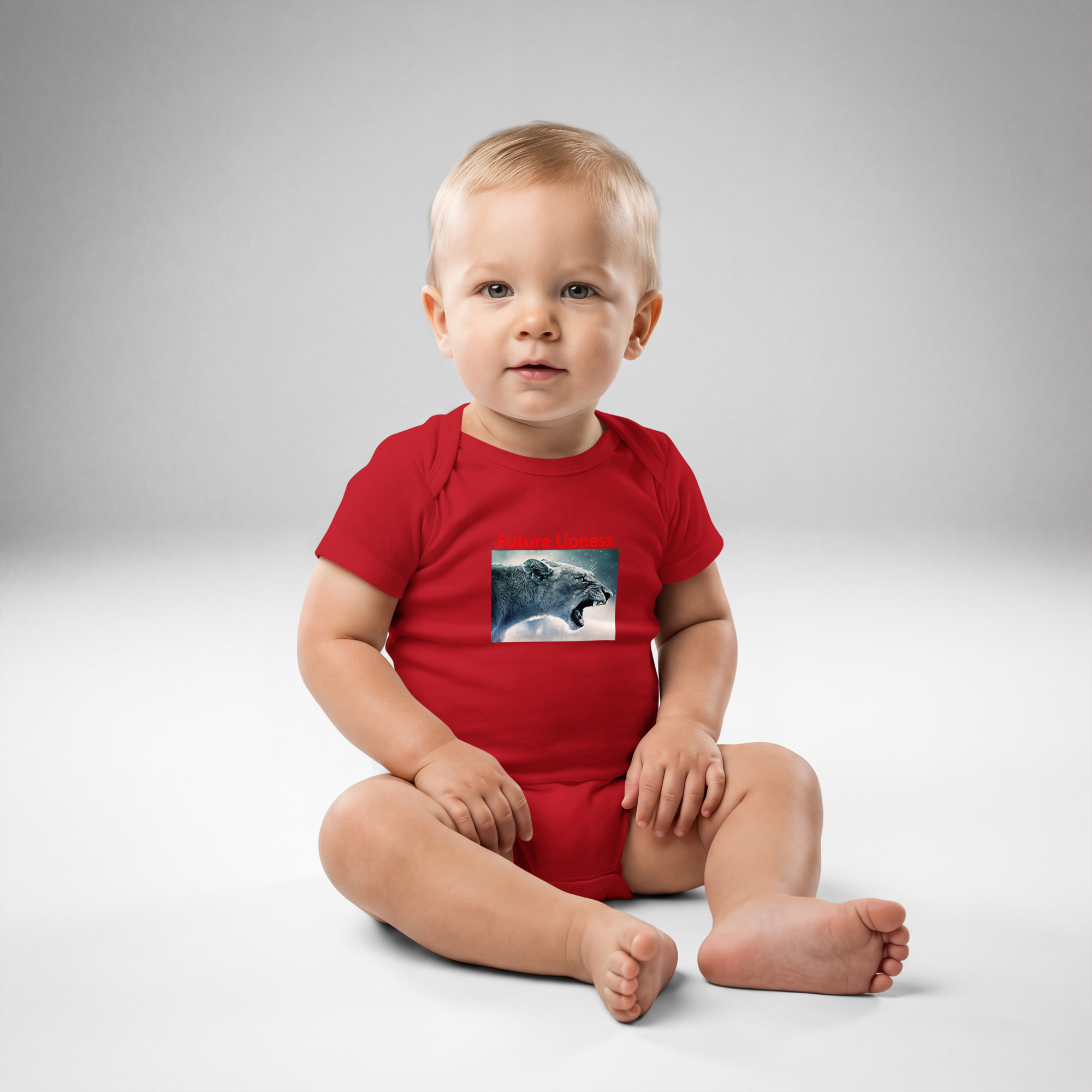 Future Lioness - England's Women's Football Team printed Baby jersey bodysuit - Image 3
