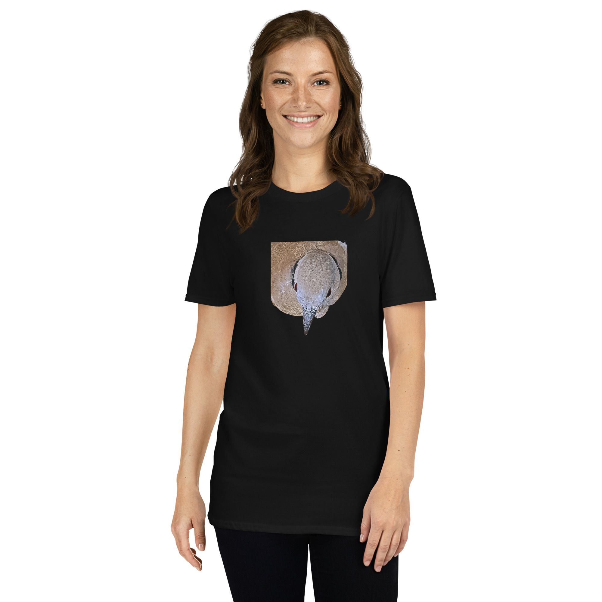 Collared Dove printed on Women's Softstyle T-Shirt - Image 2