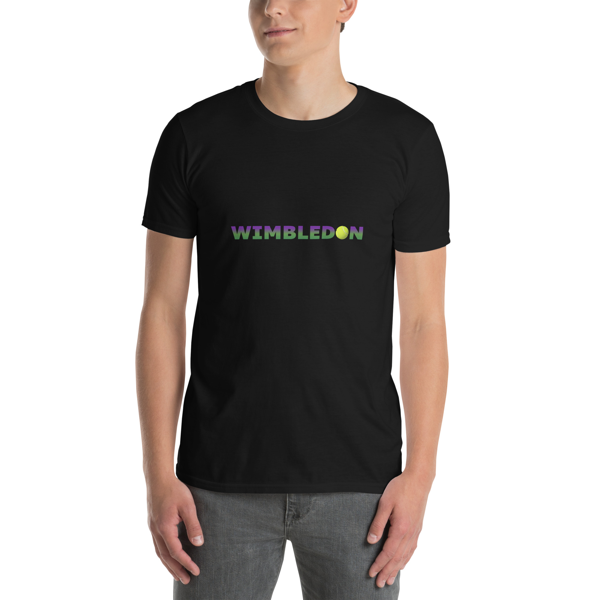Wimbledon printed on Unisex Softstyle T-Shirt - Image 2