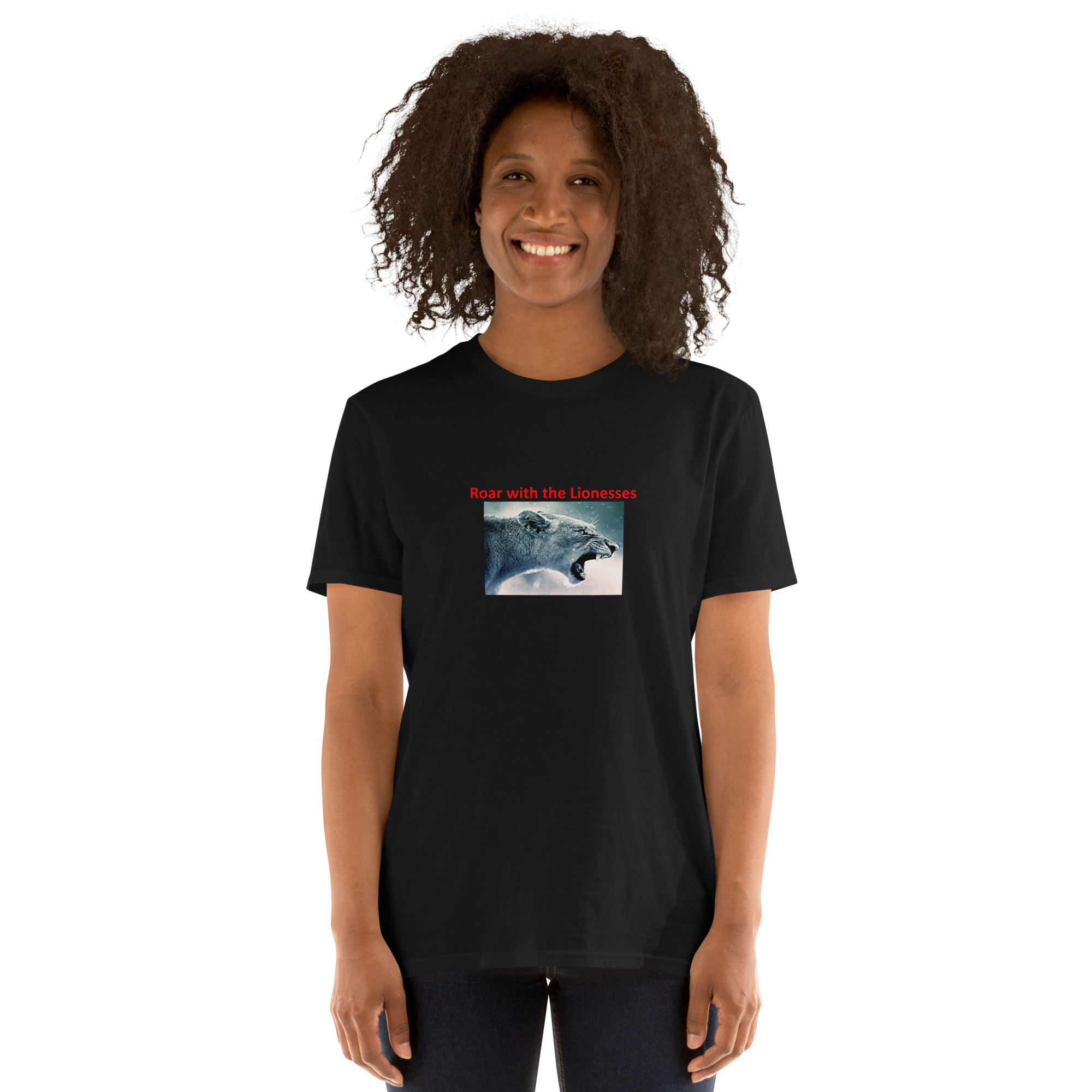 Roar with the Lionesses - England's Women's Football Team Souvenir printed on Women's Softstyle T-Shirt - Image 2