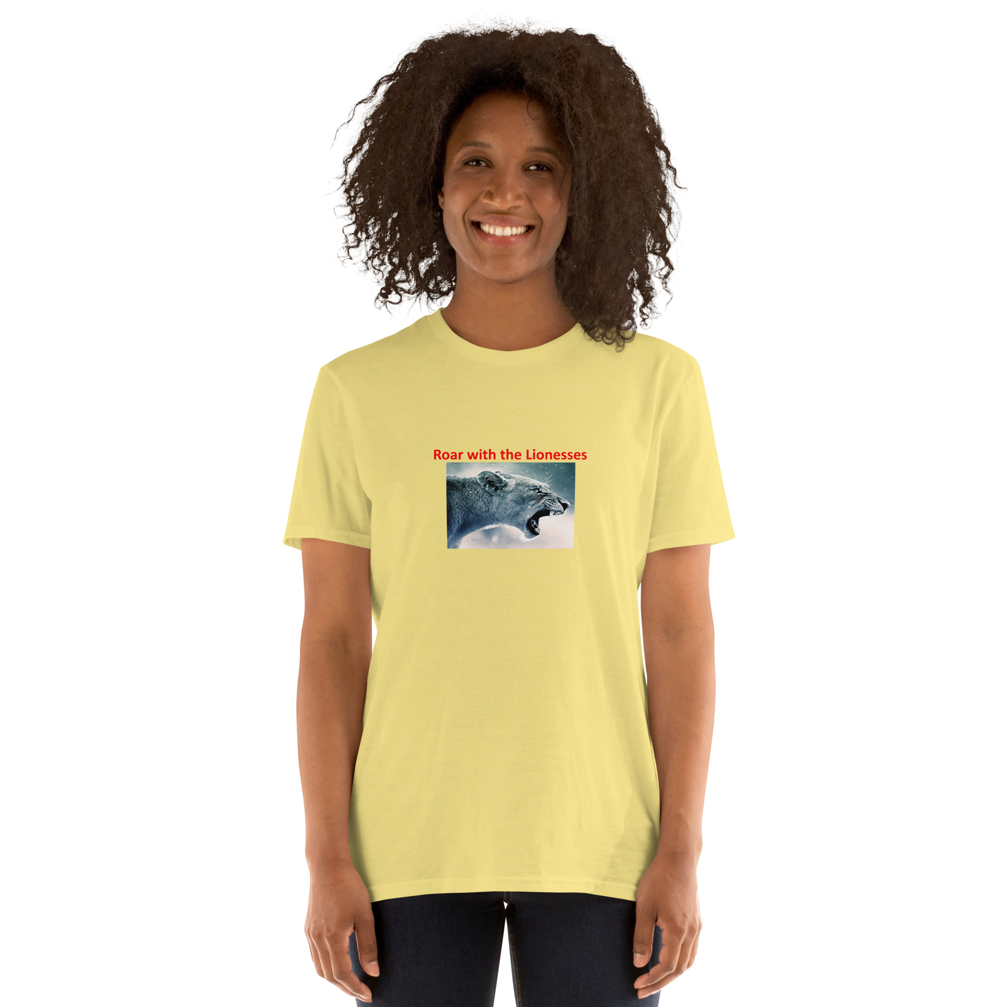 Roar with the Lionesses - England's Women's Football Team Souvenir printed on Women's Softstyle T-Shirt - Image 12
