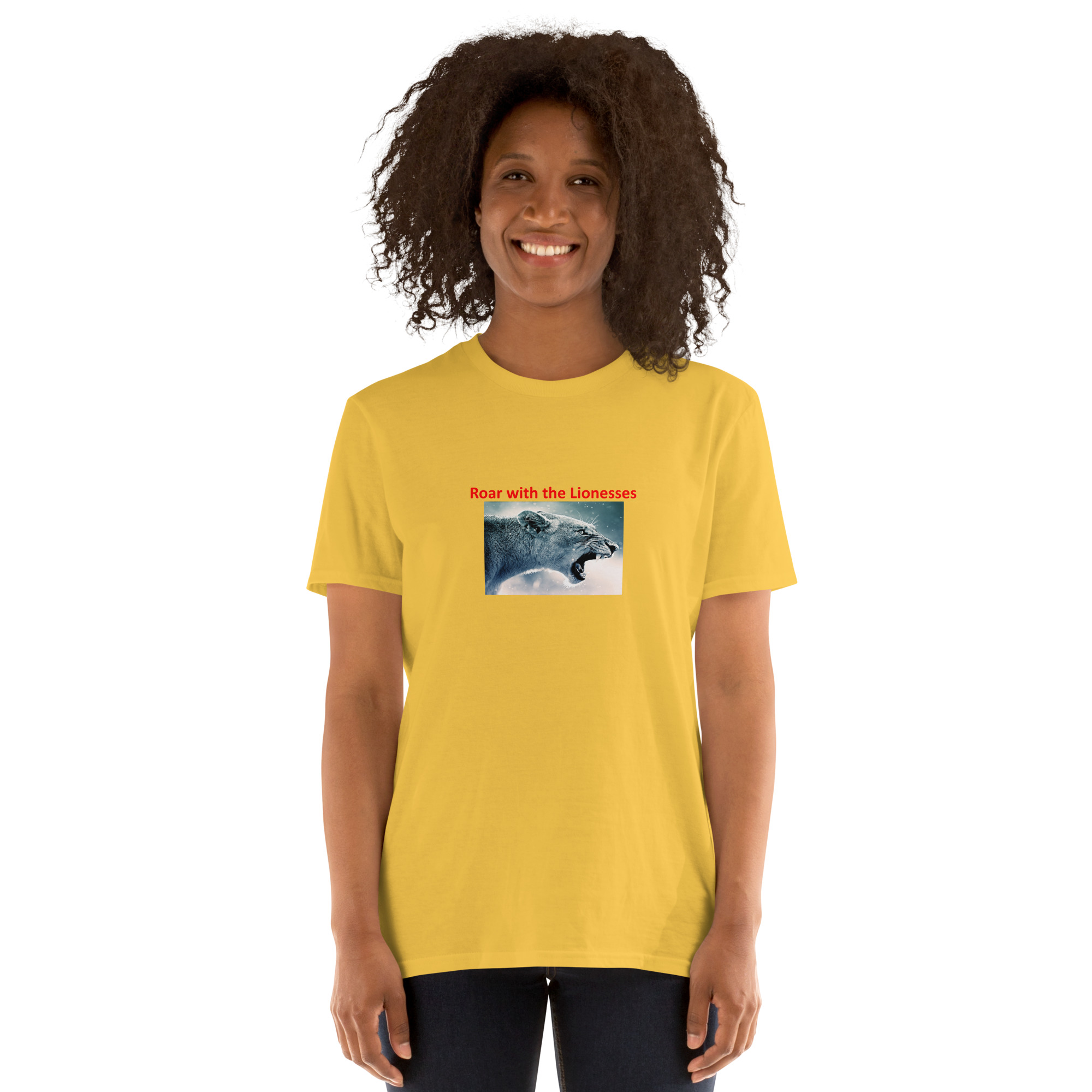 Roar with the Lionesses - England's Women's Football Team Souvenir printed on Women's Softstyle T-Shirt - Image 9