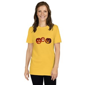 Halloween / Pumpkin / Jack O Lantern picture printed on Women's Softstyle T-Shirt