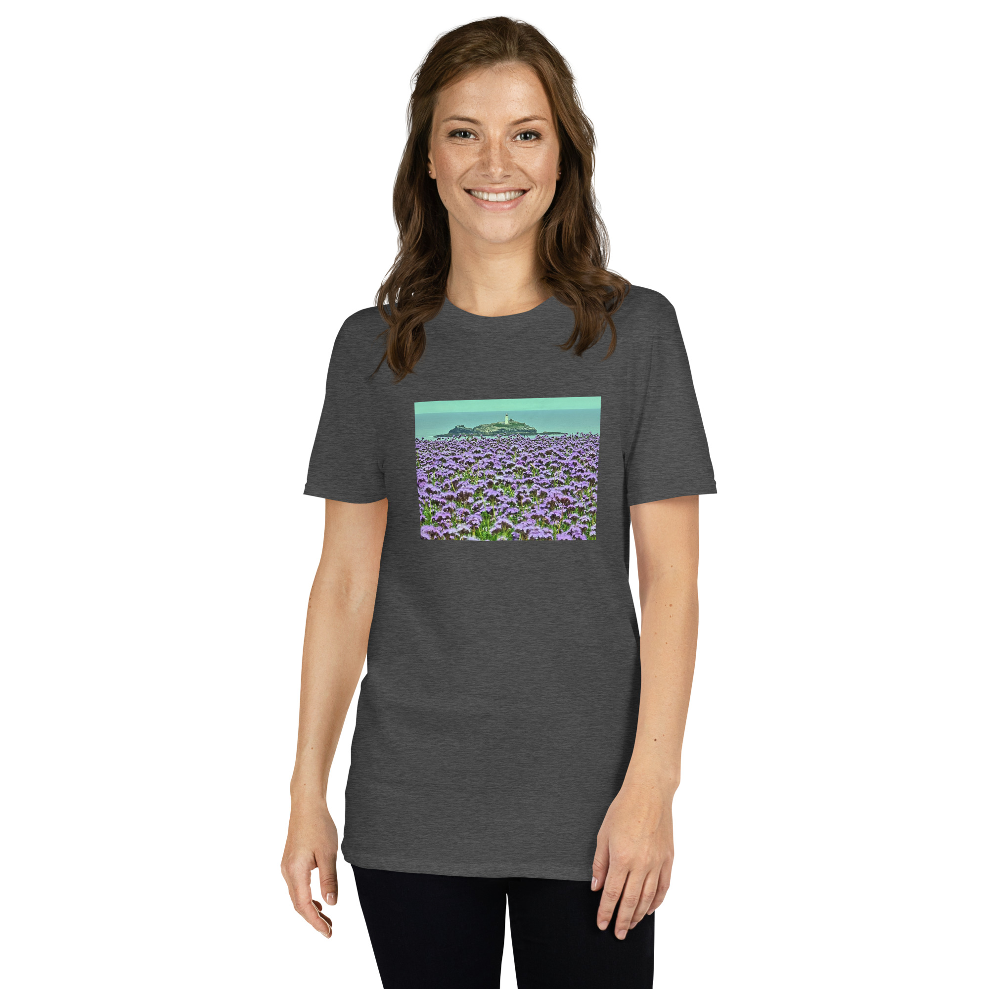 Godrevy Lighthouse printed on Women's Softstyle T-Shirt - Image 5