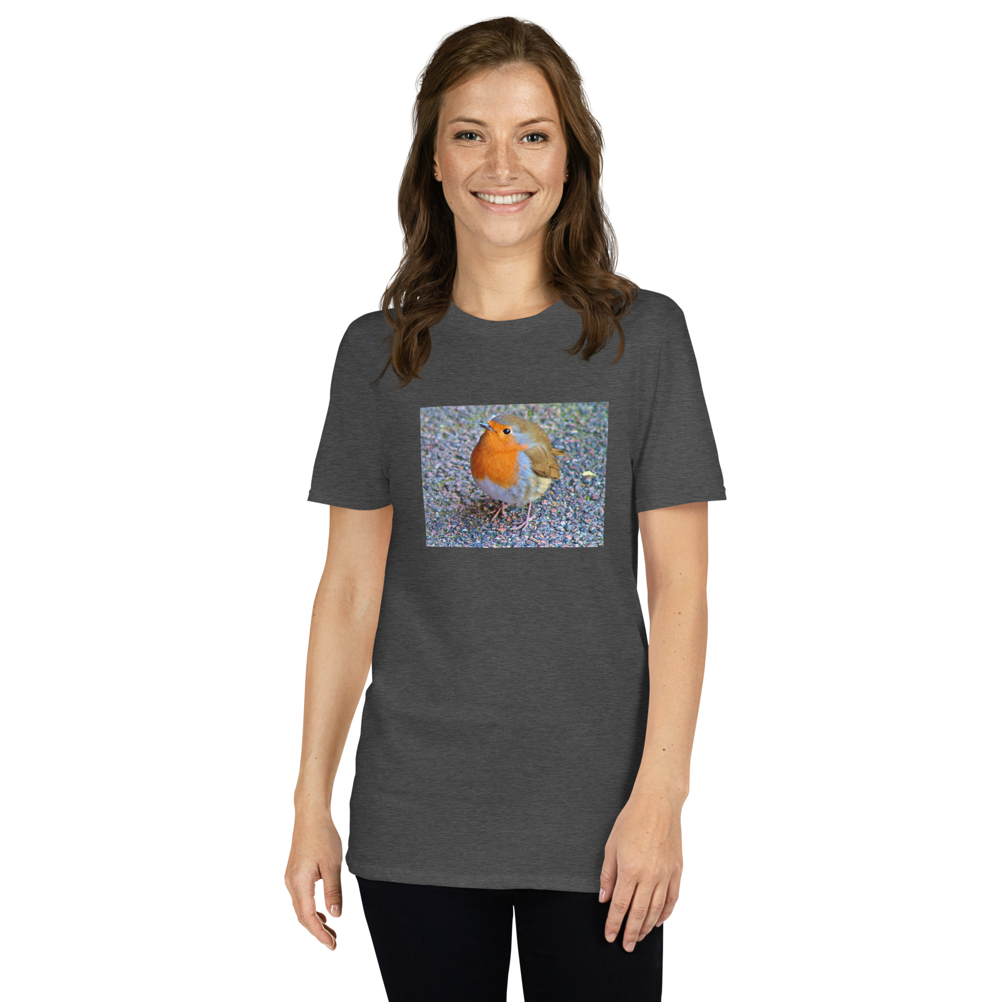 Robin printed on Women's Softstyle T-Shirt - Image 5