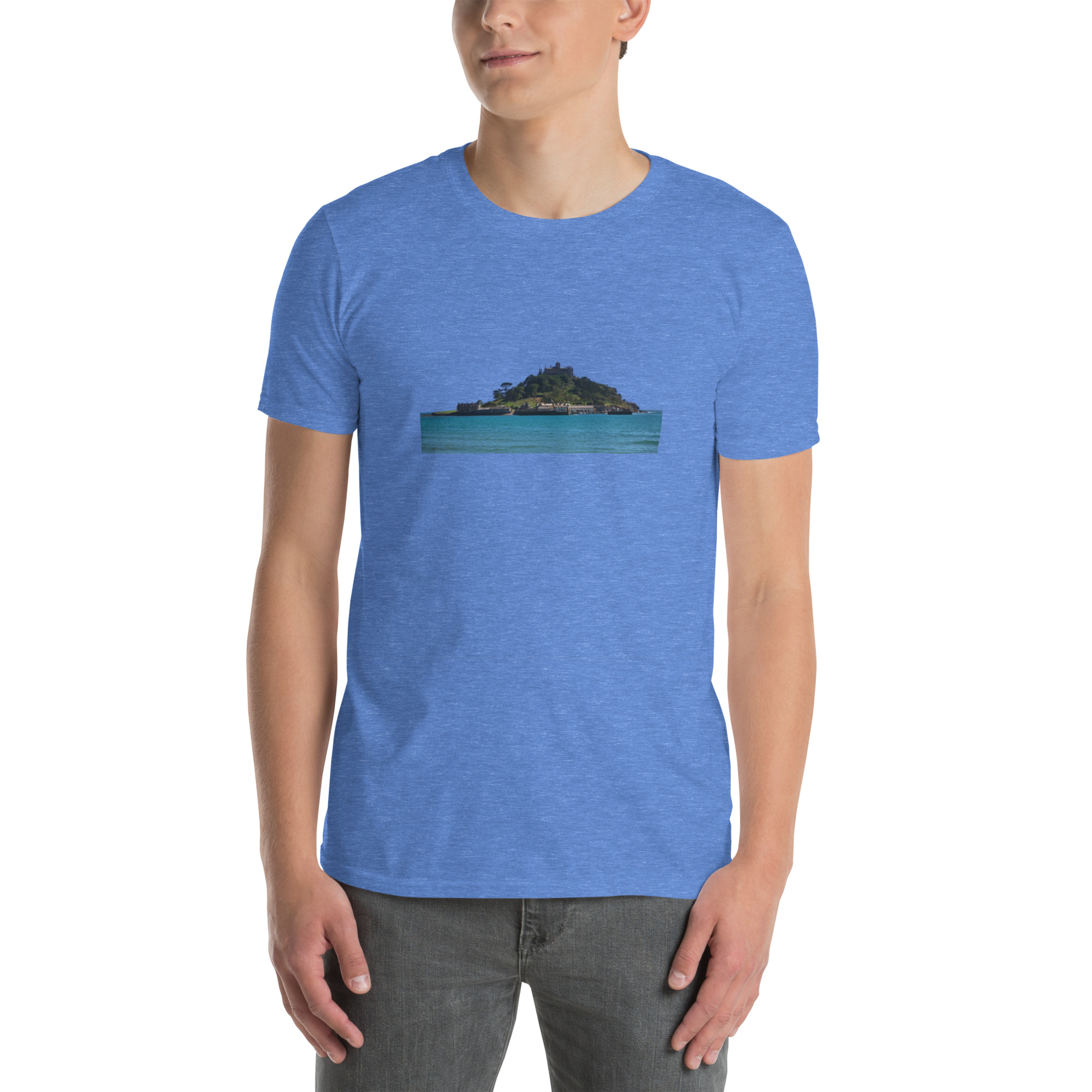 St Michael's Mount, Marazion, Cornwall printed on Unisex Softstyle T-Shirt - Image 7