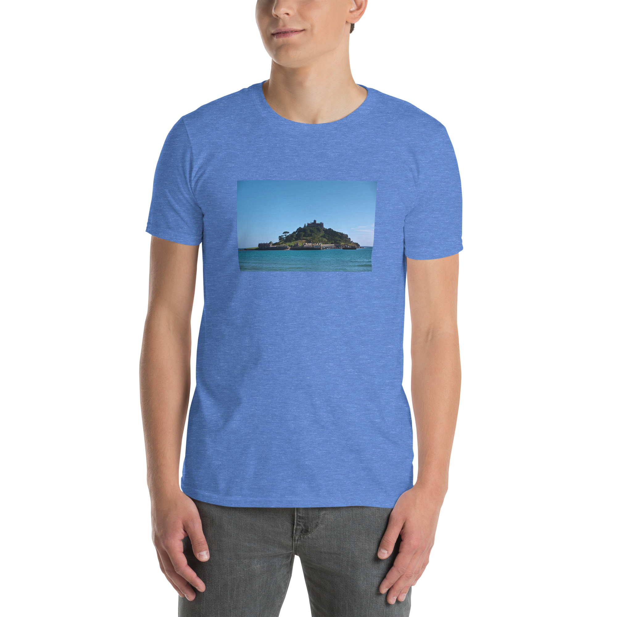 St Michael’s Mount, Marazion, Cornwall printed on Unisex Softstyle T-Shirt - Image 7