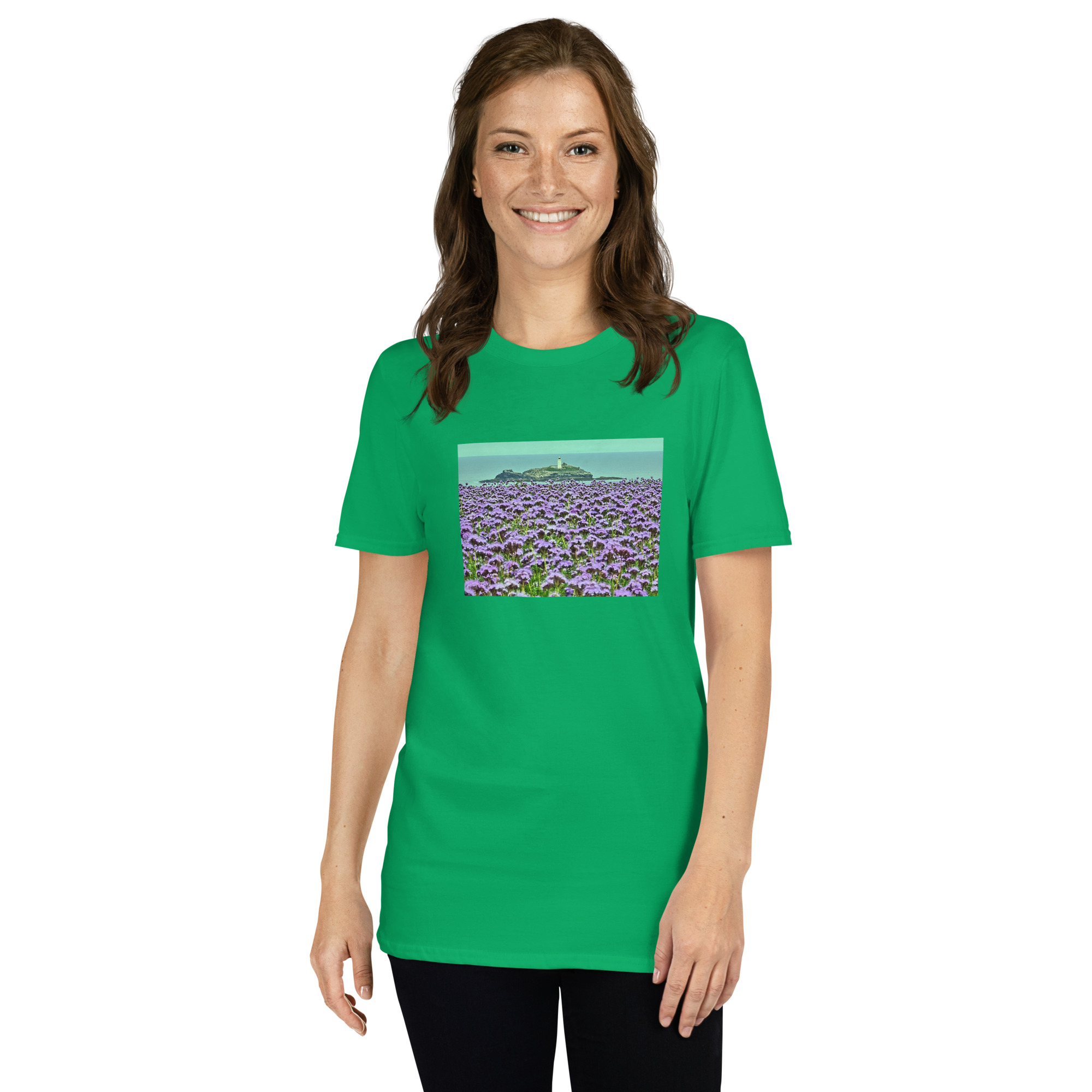 Godrevy Lighthouse printed on Women's Softstyle T-Shirt - Image 8
