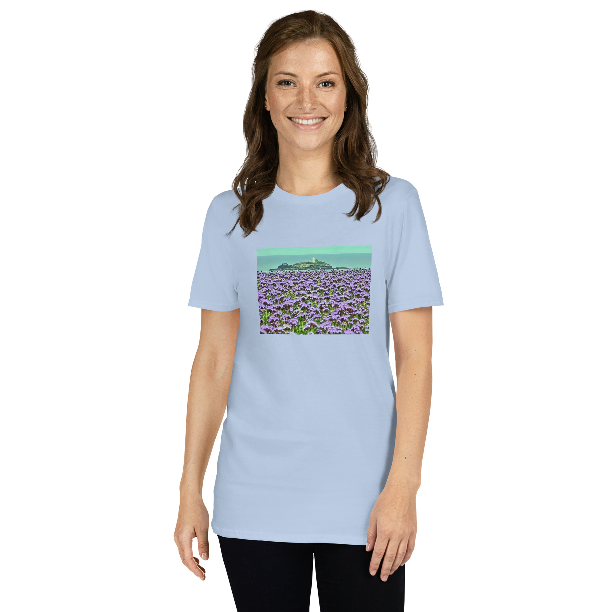 Godrevy Lighthouse printed on Women's Softstyle T-Shirt - Image 10