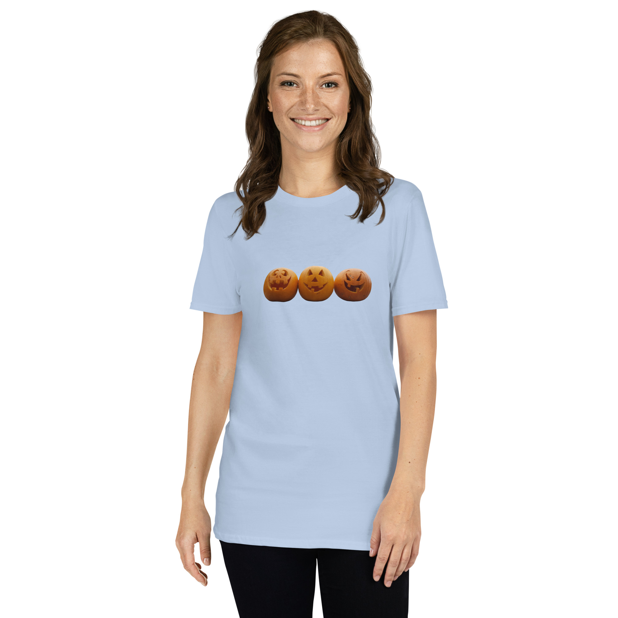 Halloween / Pumpkin / Jack O Lantern picture printed on Women's Softstyle T-Shirt - Image 10