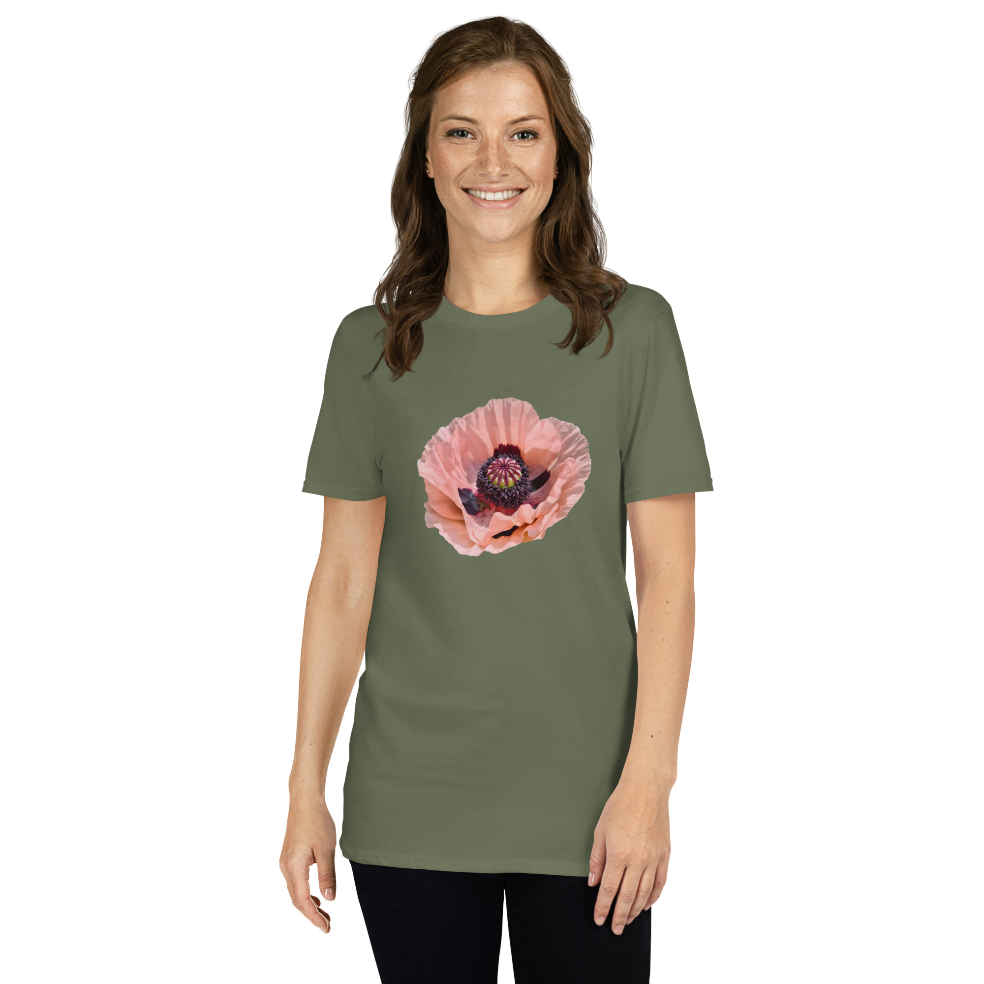 Poppy printed on Women's Softstyle T-Shirt - Image 7