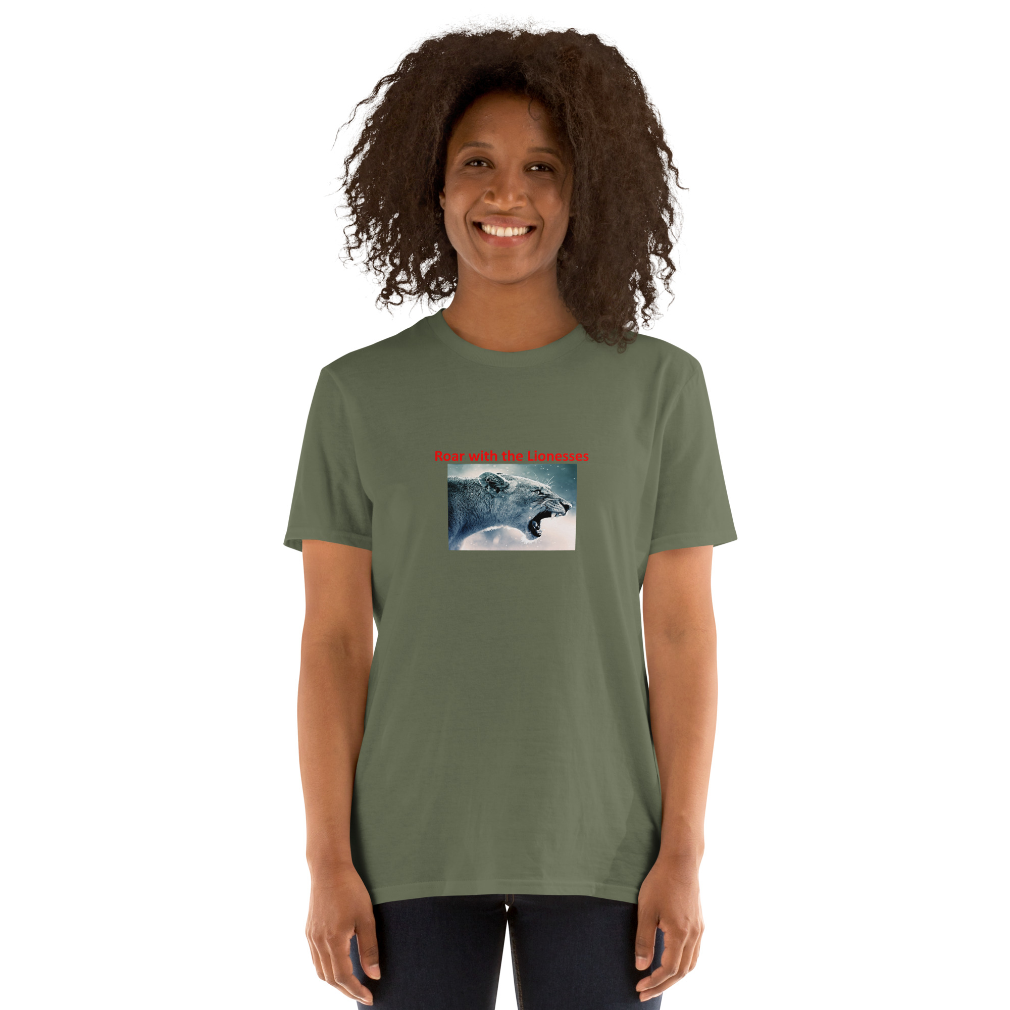 Roar with the Lionesses - England's Women's Football Team Souvenir printed on Women's Softstyle T-Shirt - Image 7
