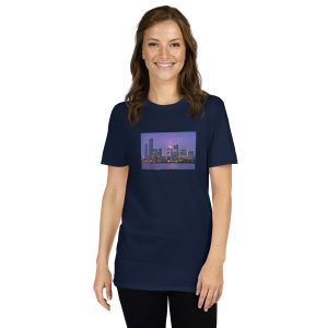 Canary Wharf Nightscape printed on Women's Softstyle T-Shirt