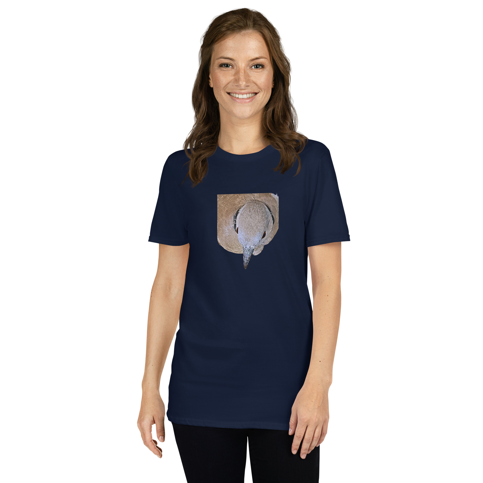 Collared Dove II printed on Women's Softstyle T-Shirt - Image 3
