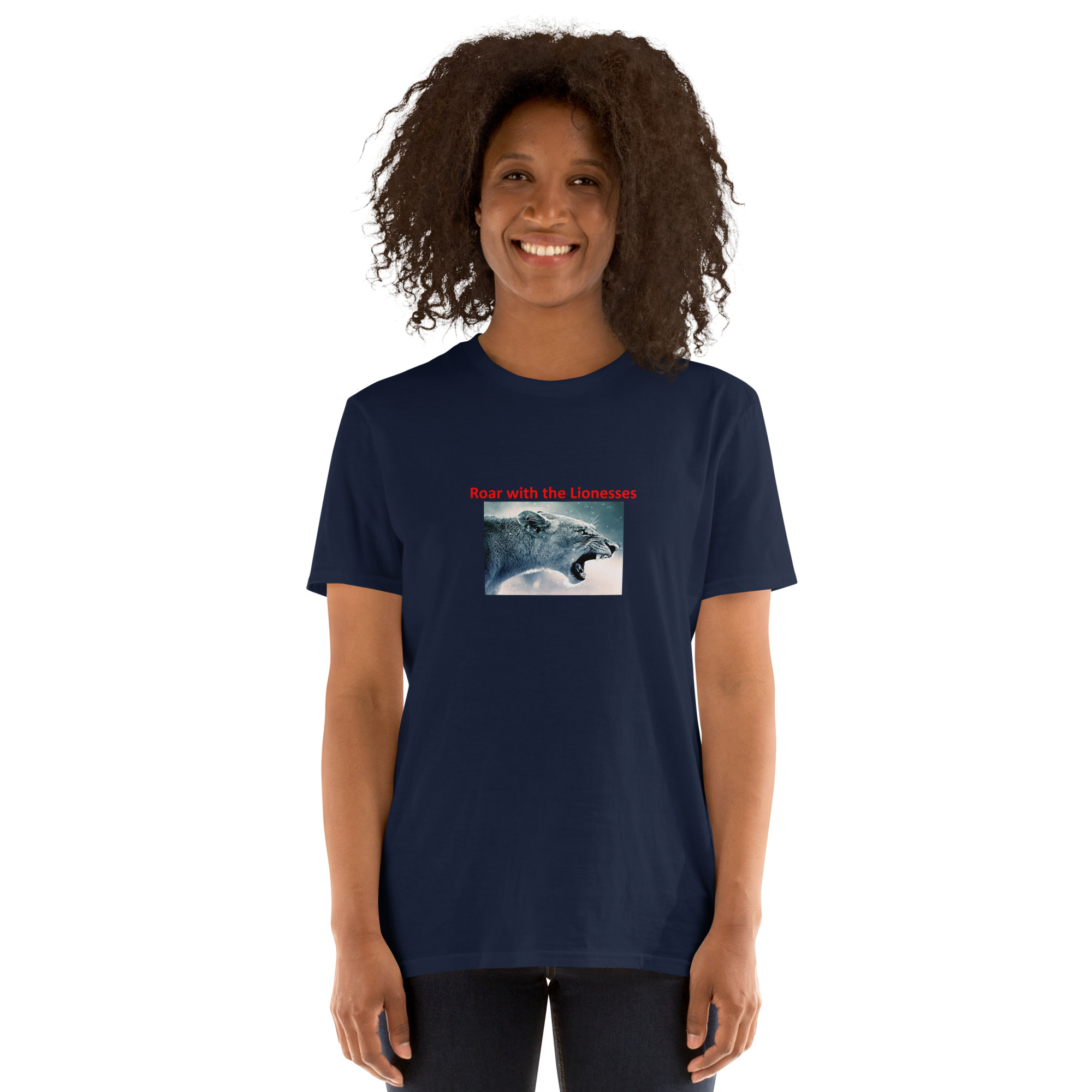 Roar with the Lionesses - England's Women's Football Team Souvenir printed on Women's Softstyle T-Shirt - Image 3