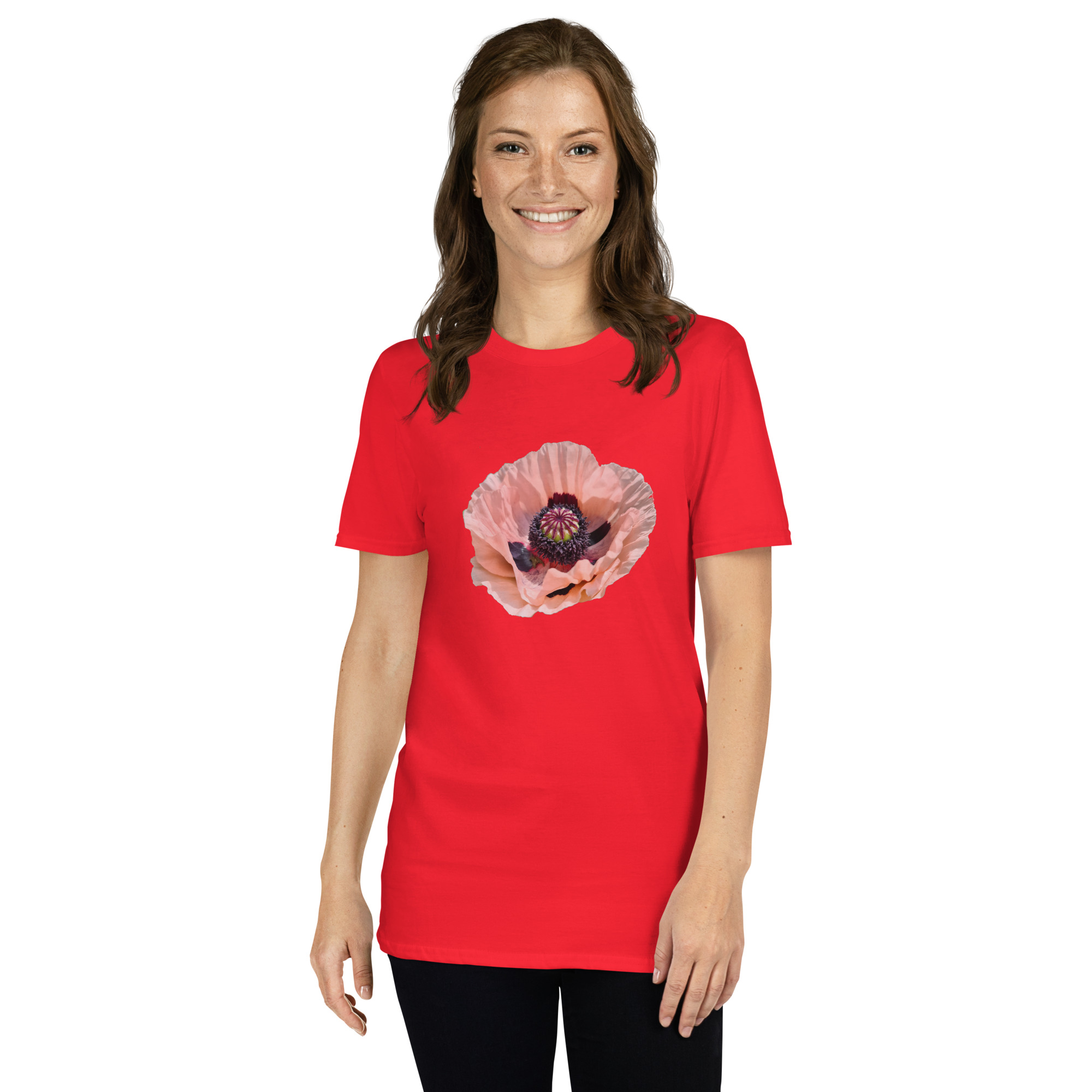 Poppy printed on Women's Softstyle T-Shirt - Image 4