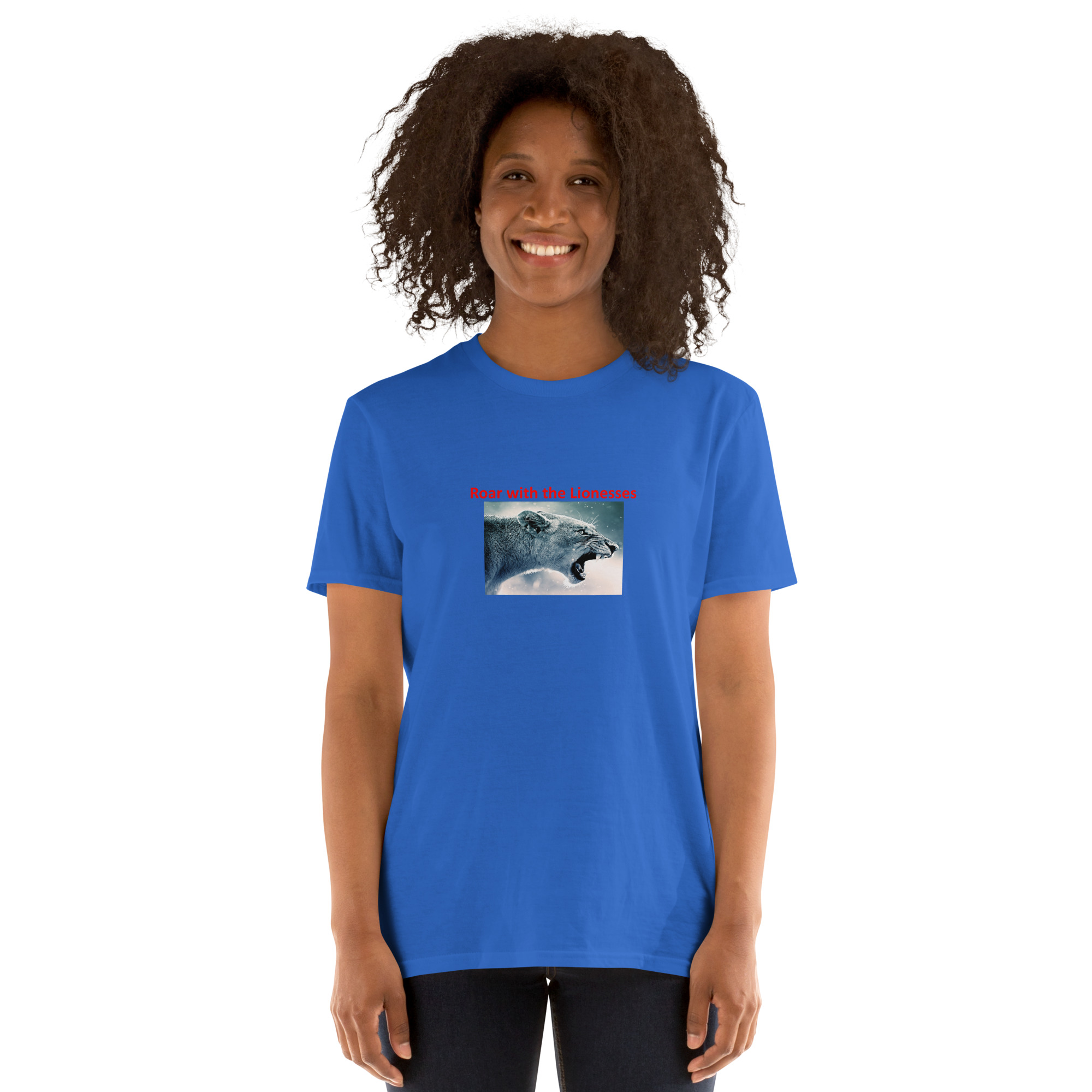 Roar with the Lionesses - England's Women's Football Team Souvenir printed on Women's Softstyle T-Shirt - Image 6