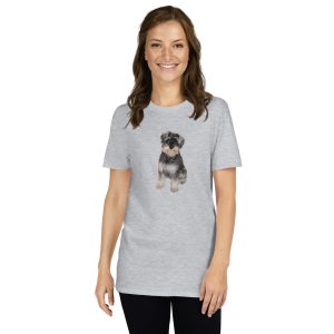 Miniature Schnauzer printed on Women's Softstyle T-Shirt