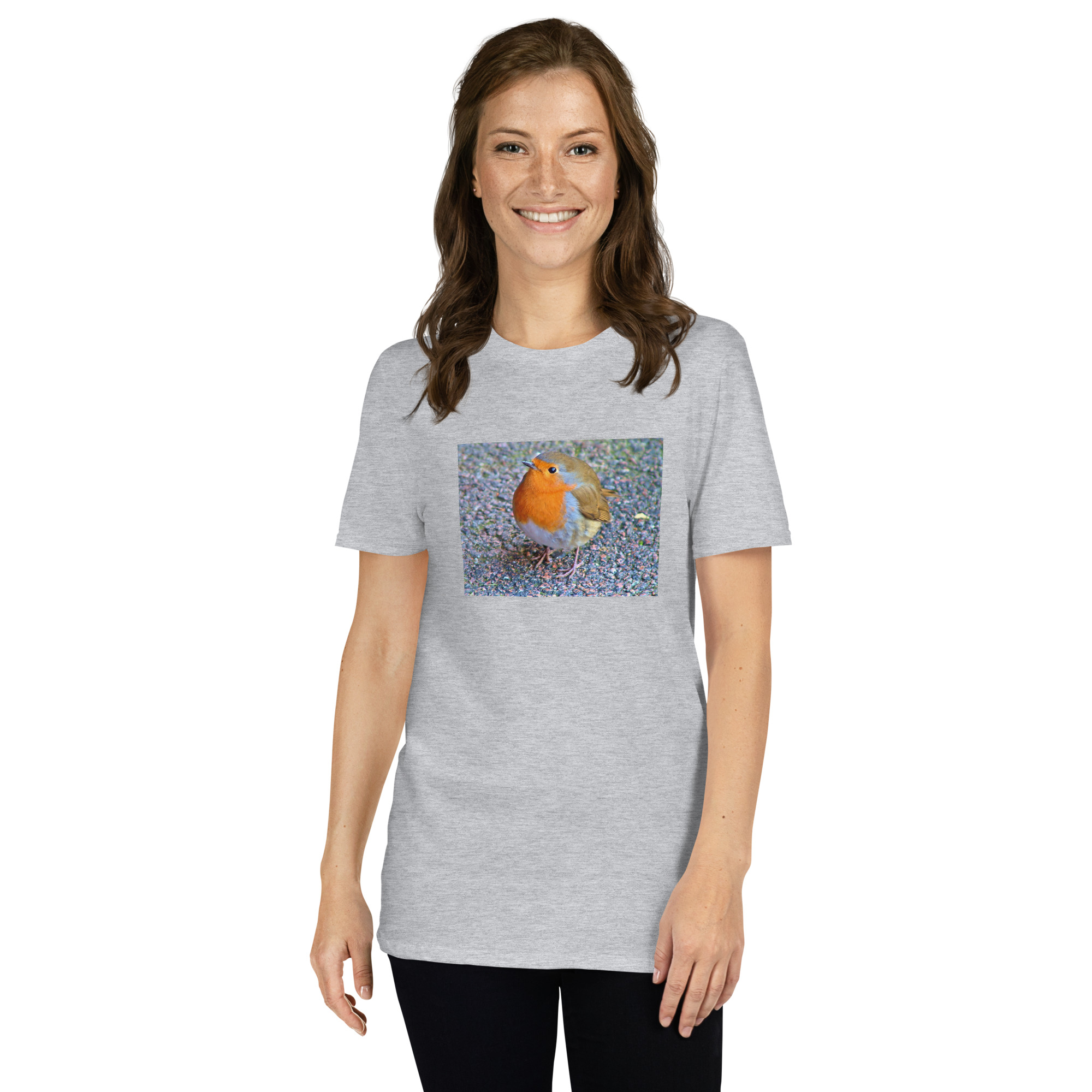 Robin printed on Women's Softstyle T-Shirt - Image 10