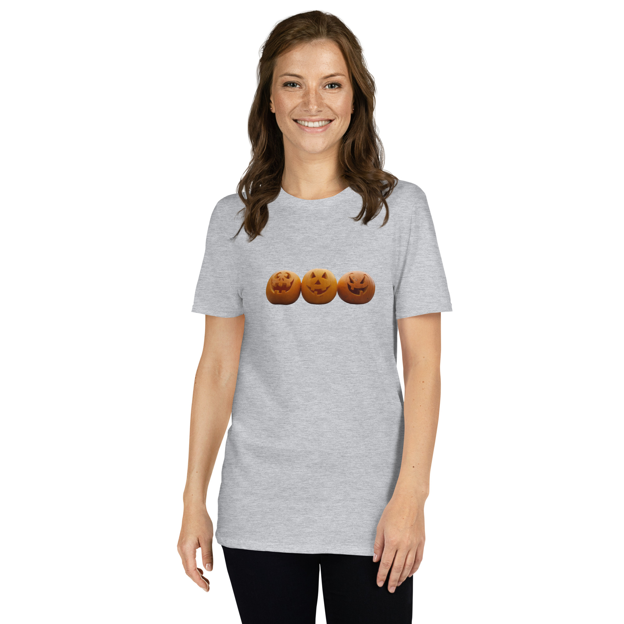 Halloween / Pumpkin / Jack O Lantern picture printed on Women's Softstyle T-Shirt - Image 11