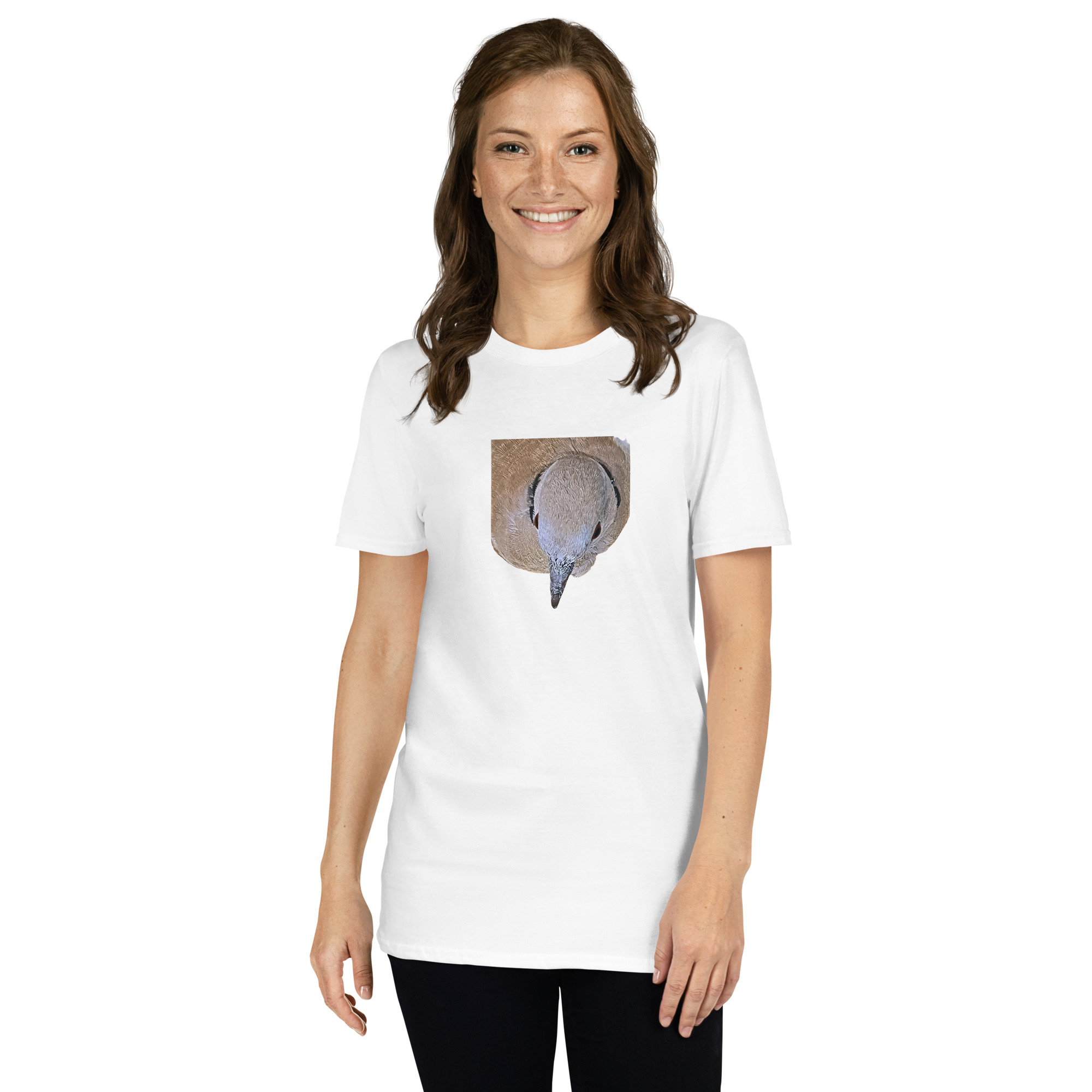 Collared Dove II printed on Women's Softstyle T-Shirt - Image 12