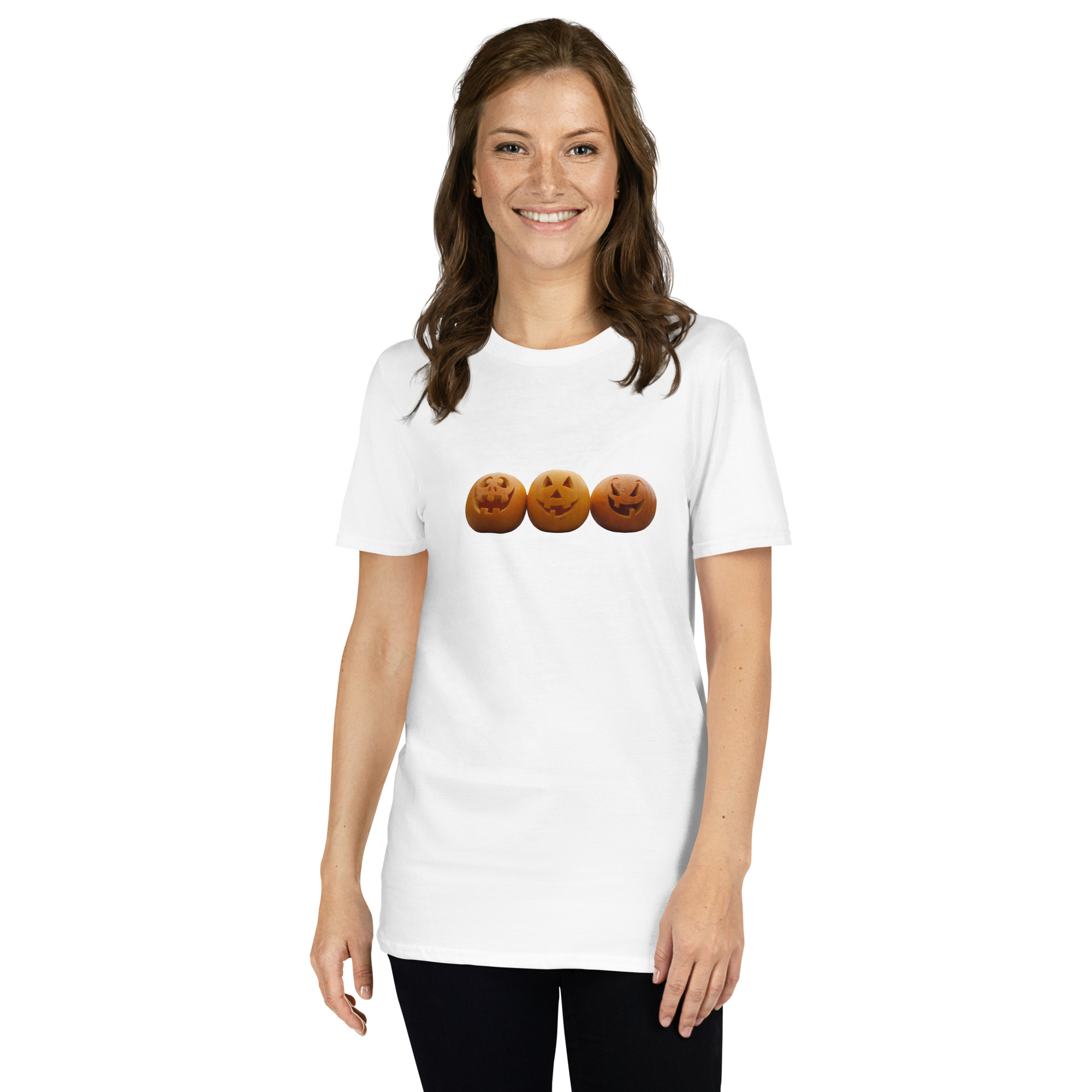 Halloween / Pumpkin / Jack O Lantern picture printed on Women's Softstyle T-Shirt - Image 12
