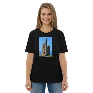 Cornish Engine House as featured in the BBC drama series Poldark printed on Unisex Organic Cotton T-Shirt