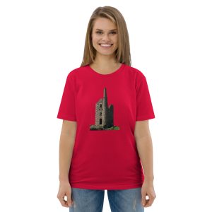 Cornish Engine House as featured in the BBC drama series Poldark printed on Unisex Organic Cotton T-Shirt
