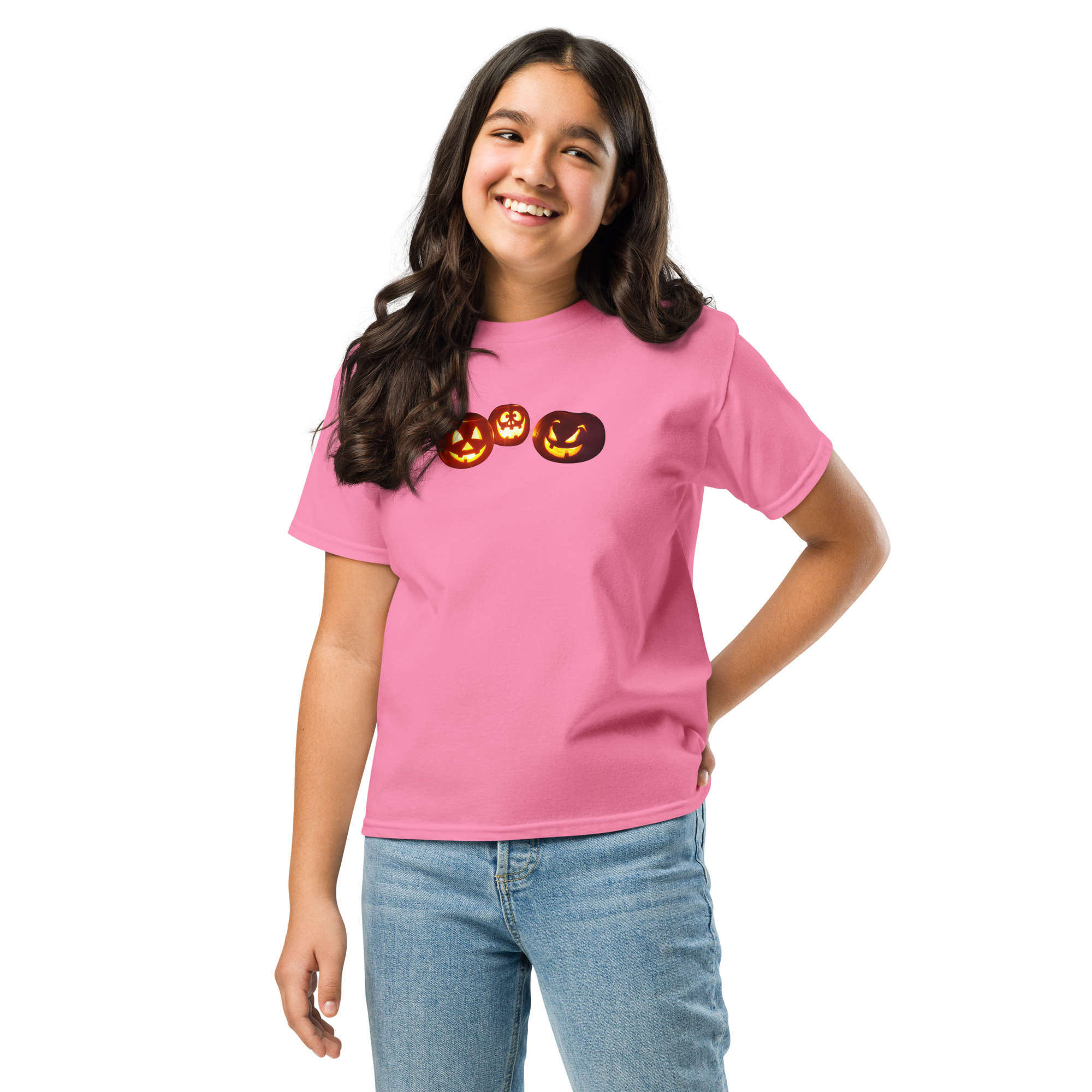 Halloween / Pumpkin / Jack O Lantern printed on Youth classic tee - Image 6