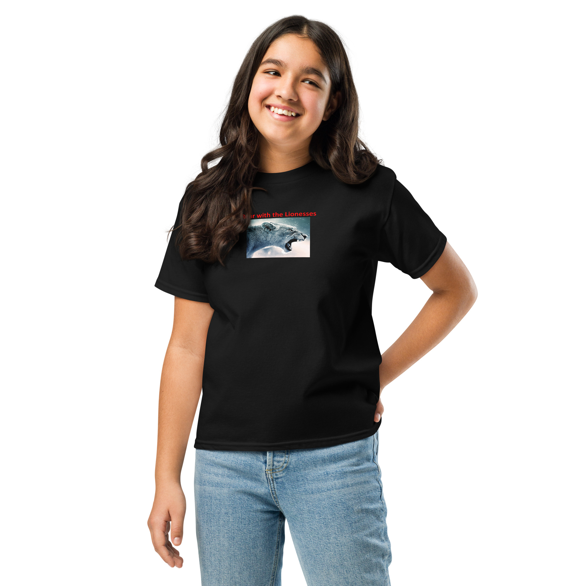 Roar with the Lionesses - England's Women's Football Team Souvenir printed on Youth classic tee - Image 2