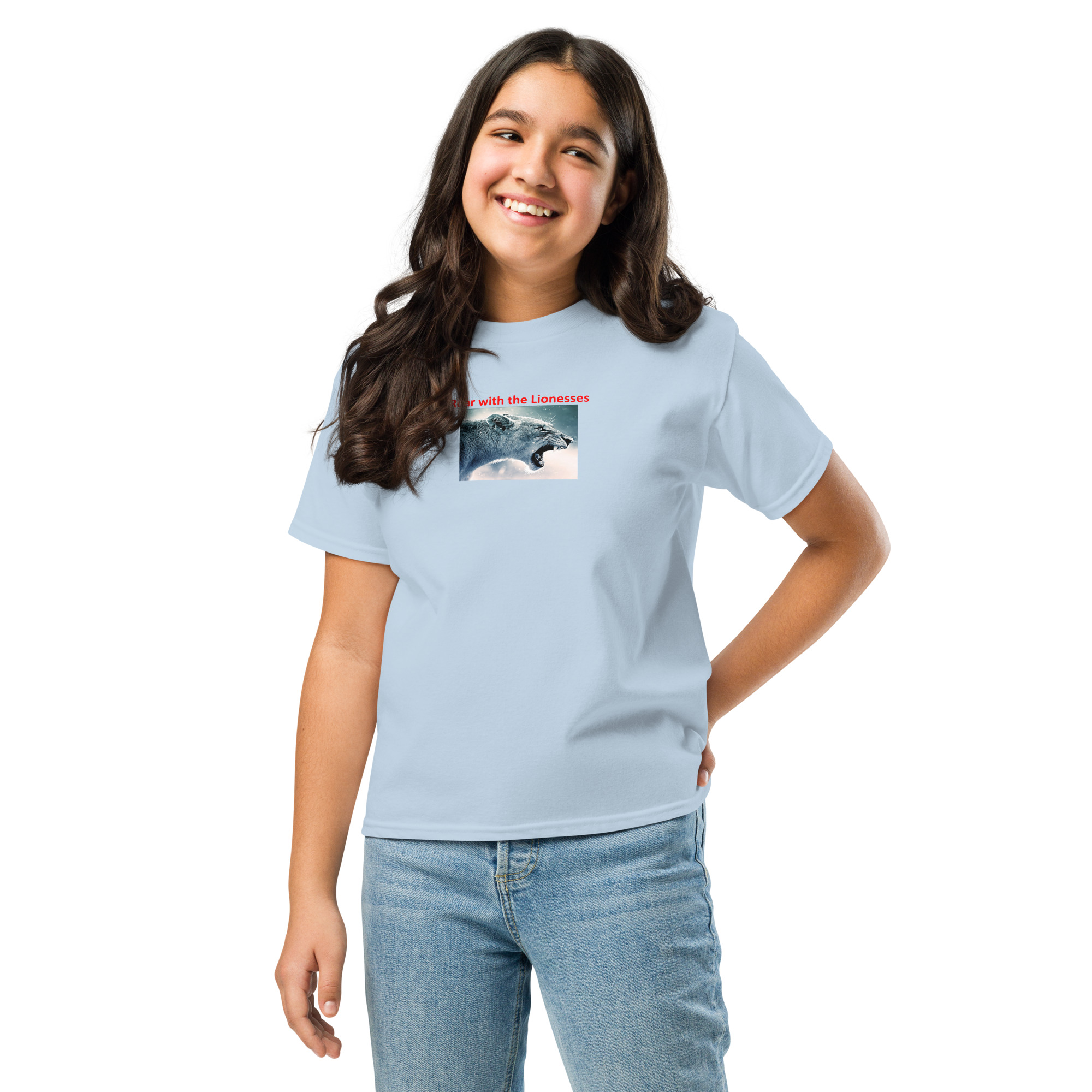 Roar with the Lionesses - England's Women's Football Team Souvenir printed on Youth classic tee