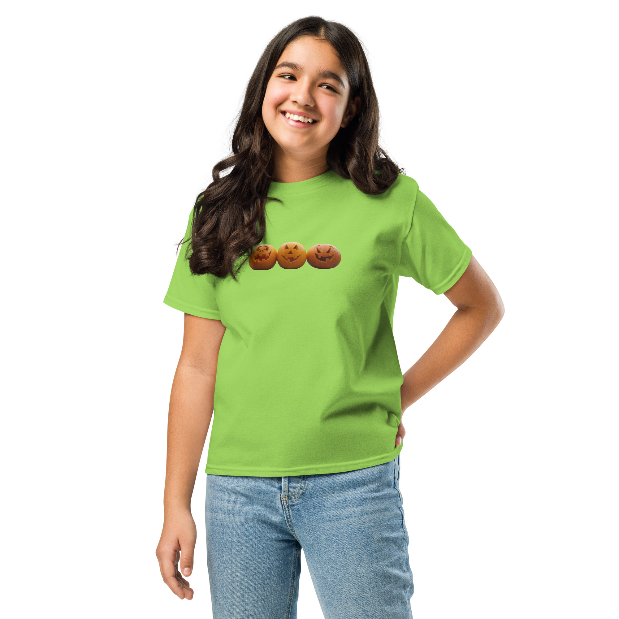 Halloween / Pumpkin / Jack O Lantern printed on Youth classic tee - Image 8