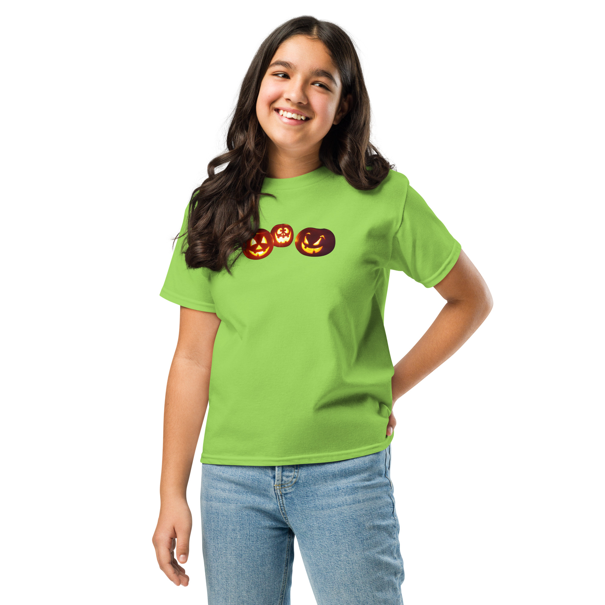 Halloween / Pumpkin / Jack O Lantern printed on Youth classic tee - Image 8