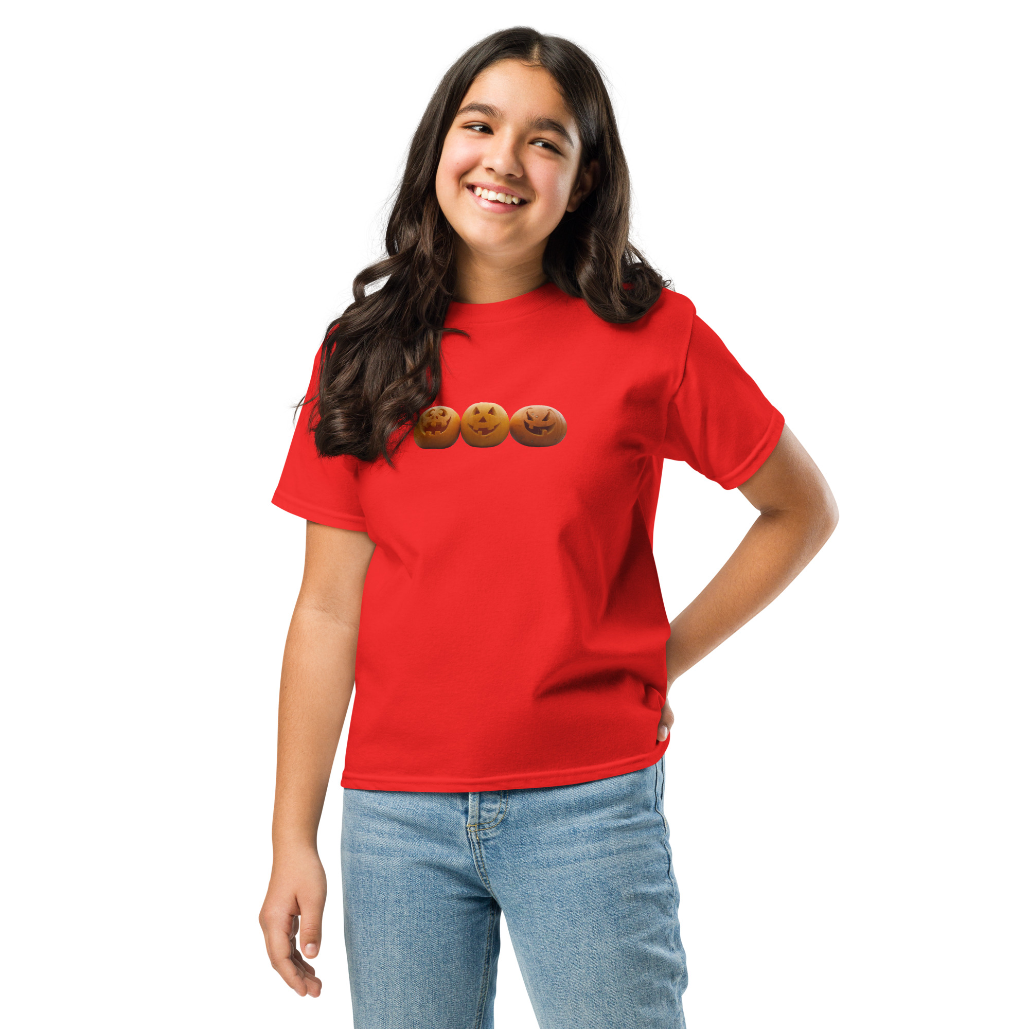 Halloween / Pumpkin / Jack O Lantern printed on Youth classic tee - Image 4
