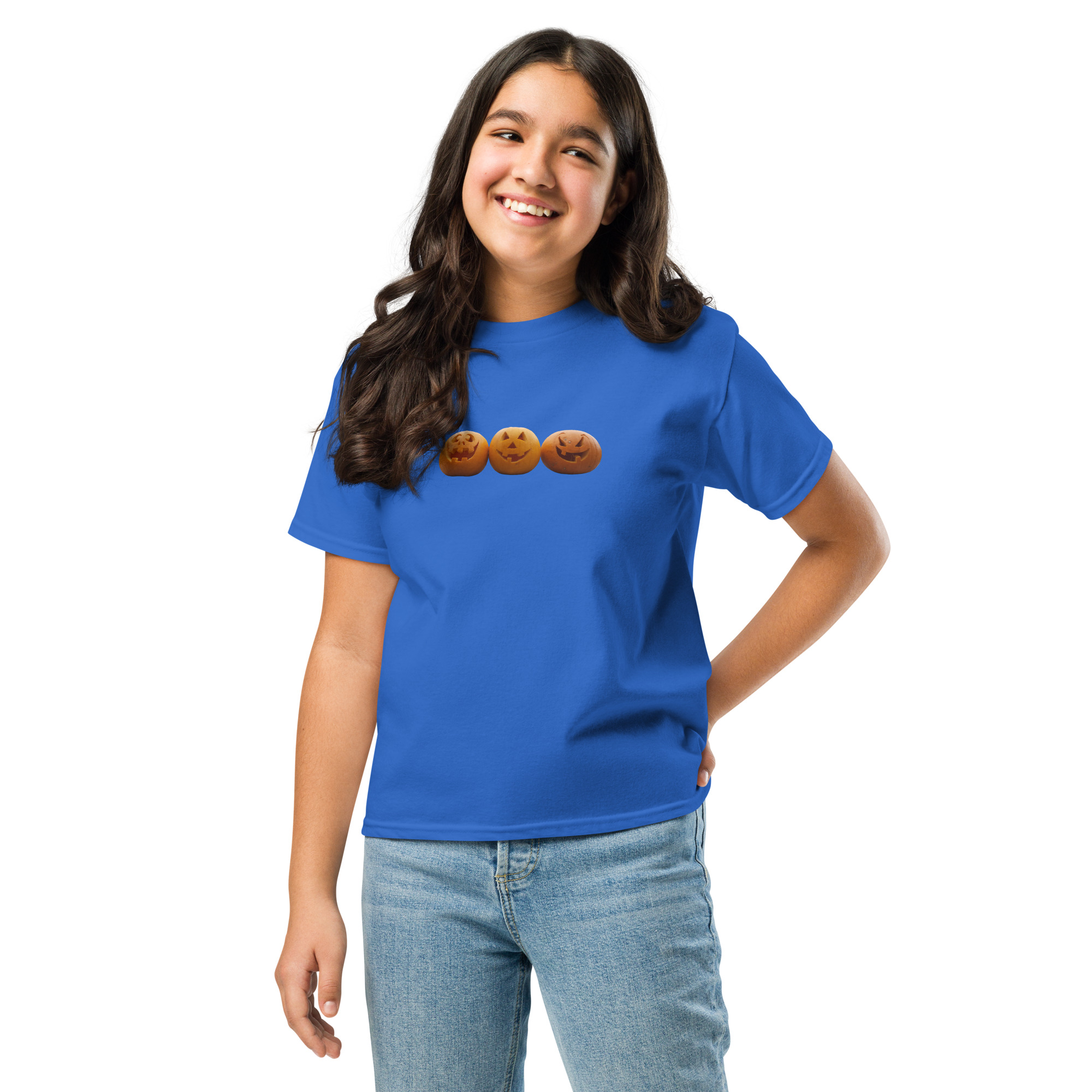 Halloween / Pumpkin / Jack O Lantern printed on Youth classic tee - Image 5