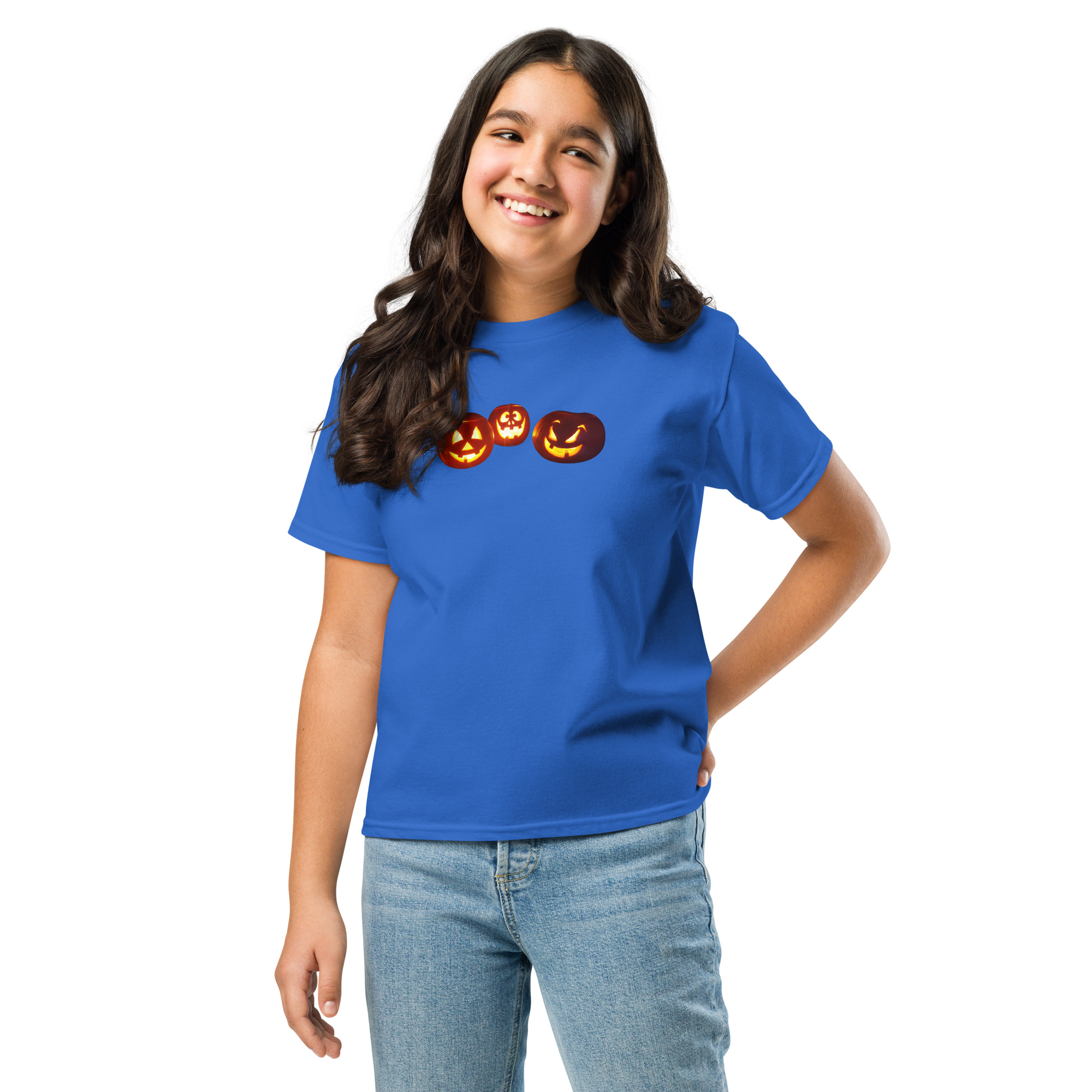 Halloween / Pumpkin / Jack O Lantern printed on Youth classic tee - Image 5